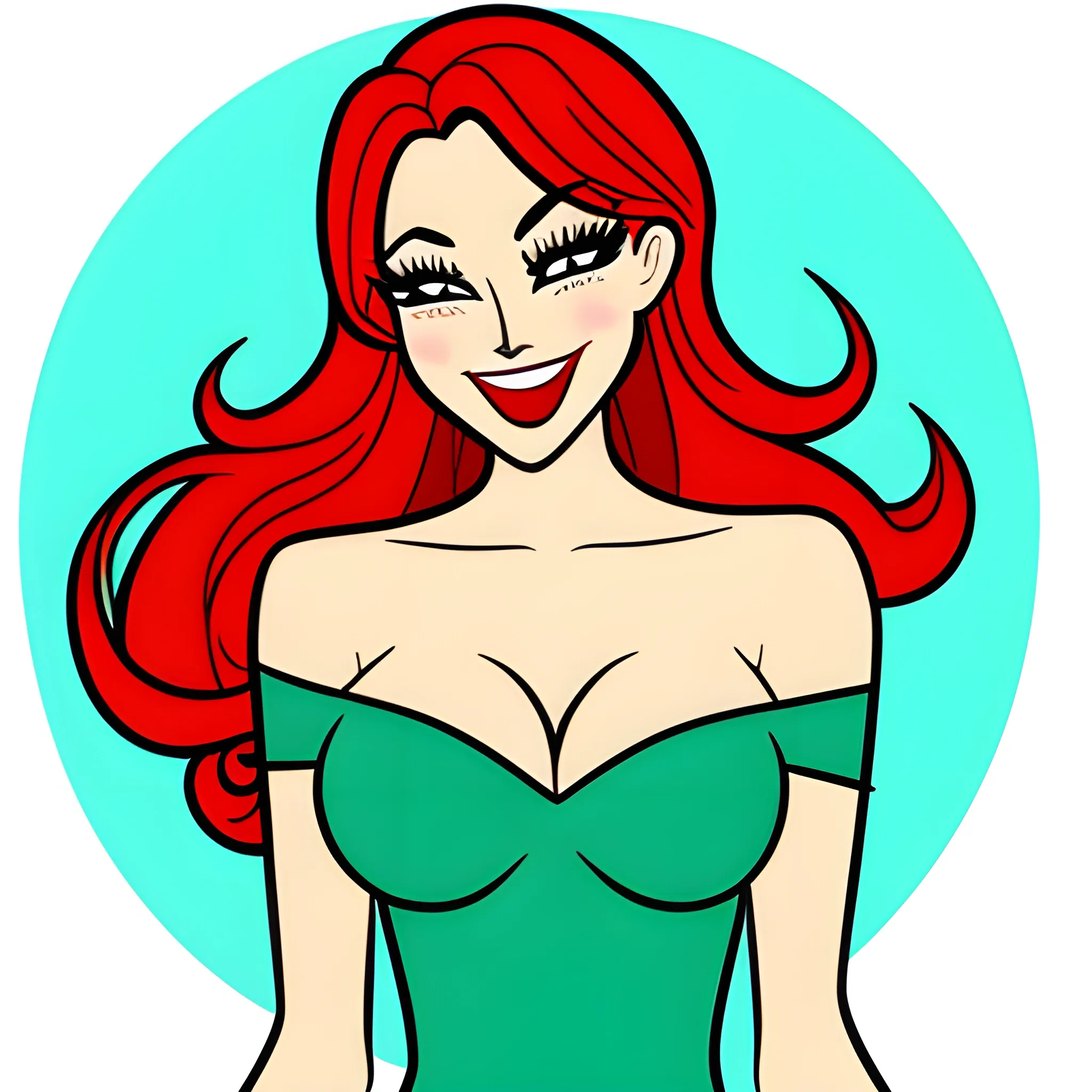 girl happy gorgeous, Cartoon