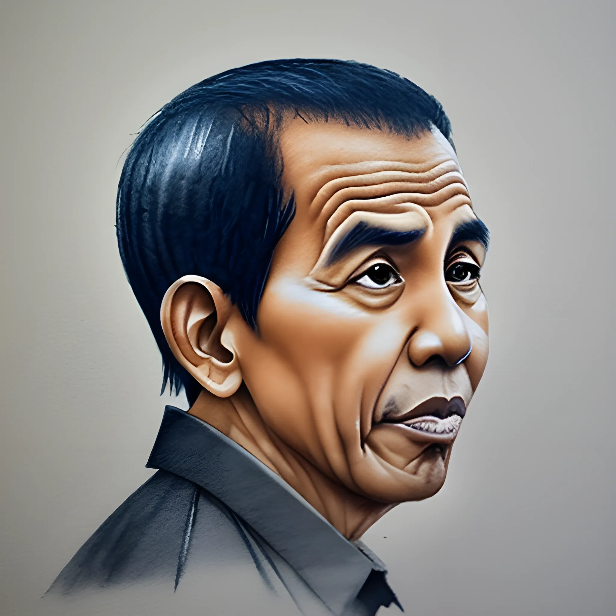 President's Ir jokowidodo sad for indonesia cuntry, Pencil Sketch, Water Color, Oil Painting, 3D, Cartoon