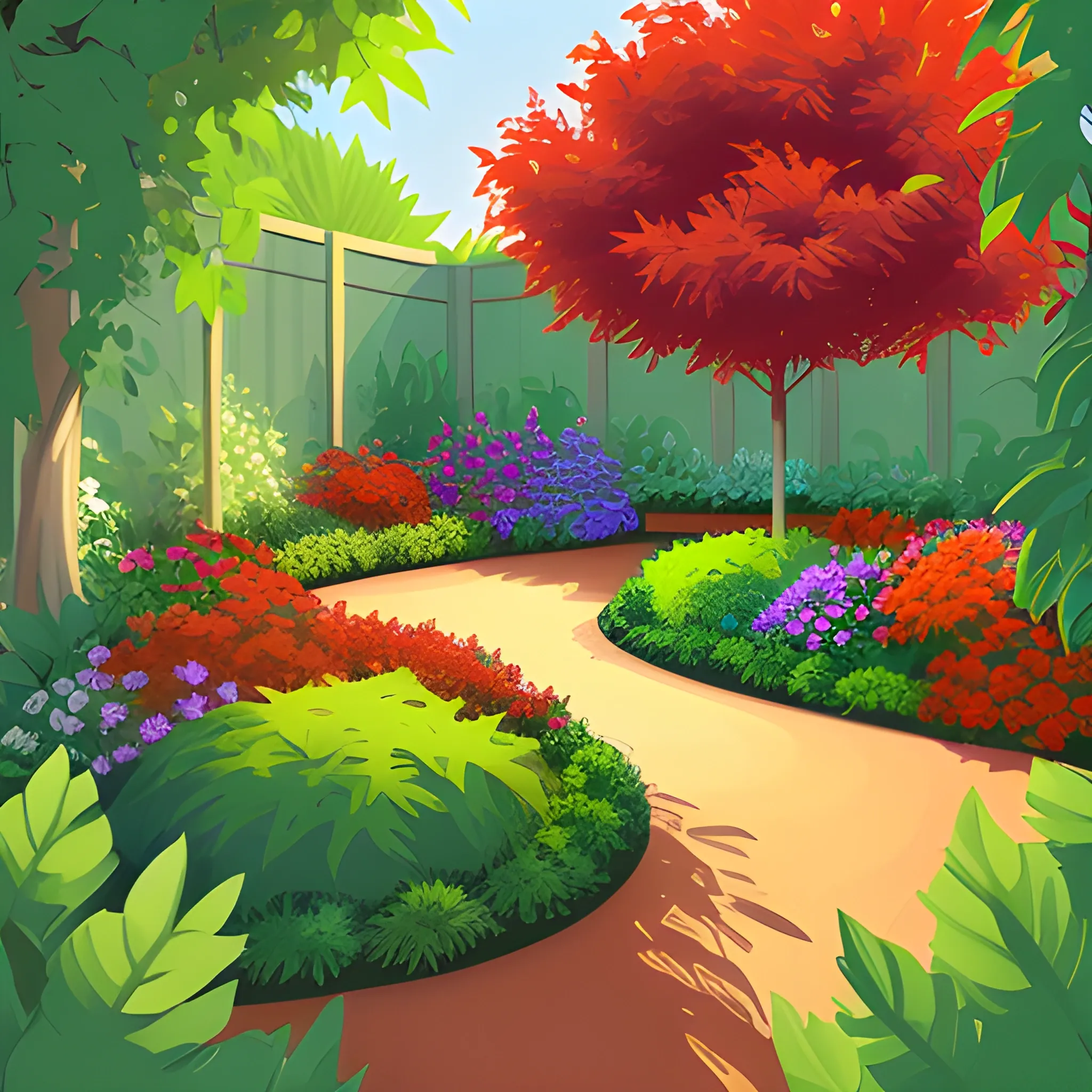 Forest sketch beautiful garden hand drawing Vector Image