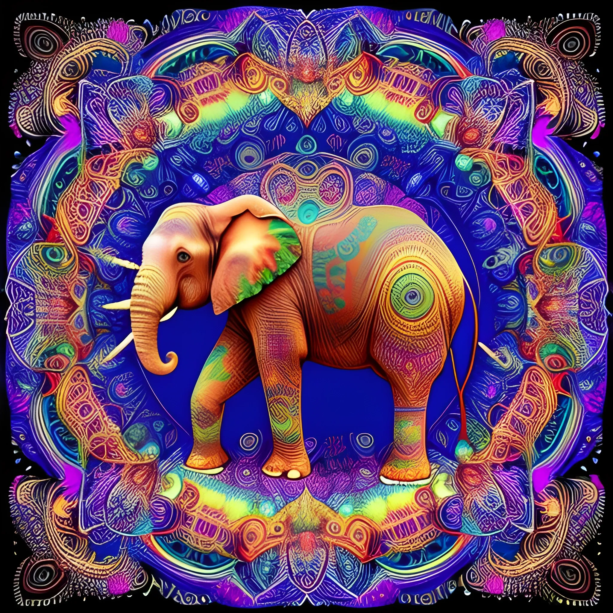 trippy elephant backgrounds