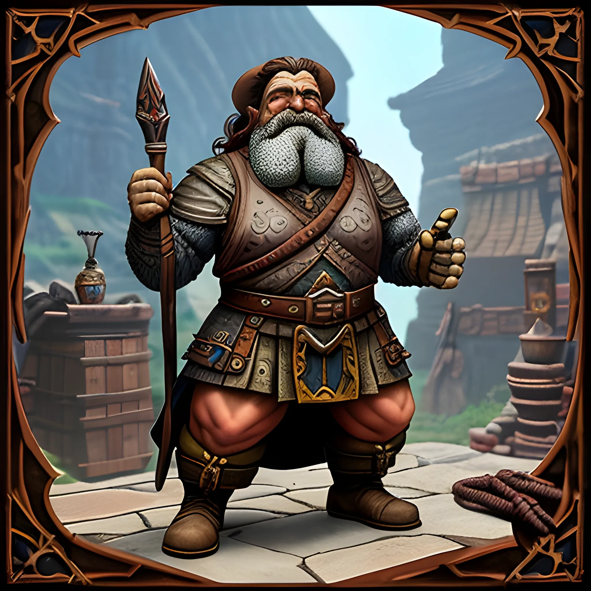 Appearance: The Dwarf smith is a stout and rugged figure, embodying the timeless image of their kin as master craftsmen. Their sturdy frame is adorned with a thick mane of braided, fiery-red hair that cascades down their broad shoulders. Their bushy beard is an impressive work of art, meticulously groomed and often adorned with small trinkets or metal accessories. Their eyes sparkle with determination and a deep passion for their craft, and their weathered hands bear the scars of countless hours spent at the forge.

Features: The Dwarf smith is a skilled artisan, renowned for their exceptional craftsmanship and expert knowledge of metallurgy. They possess a deep understanding of various metals and their properties, enabling them to forge weapons, armor, and other masterpieces of unparalleled quality. Their workshop is a treasure trove of tools and materials, each item carefully organized and ready for use.

Habitat: The Dwarf smith can be found in their bustling smithy, a place where the ringing of hammers against metal echoes through the air. Located either in the heart of a Dwarven stronghold or in a prominent human city, the smithy is a hub of activity, attracting adventurers seeking top-notch weapons and armor. In your DND world, this Dwarf might be part of a guild of esteemed craftsmen or a solitary artisan, dedicated to perfecting their craft.

Behavior: True to their Dwarven nature, the smith is steadfast, dedicated, and fiercely proud of their work. They are renowned for their honesty and loyalty, and their reputation for delivering quality goods is impeccable. While their exterior may be gruff, they have a genuine warmth for those who appreciate their work and the art of blacksmithing. They take great pride in teaching their skills to the next generation, ensuring that the legacy of their craft endures.

Role in the World: In your DND world, the Dwarf smith is more than a merchant of weapons and armor; they are a guardian of history and tradition. Their creations are sought after by warriors and adventurers who seek the best protection on their quests. The smith's craftsmanship is often the difference between life and death on the battlefield, and their work becomes an essential part of the heroes' journey.

Encountering a Dwarf smith in your campaign can be a captivating and enriching experience for players. It presents an opportunity to delve into the intricacies of craftsmanship, trade, and the honor of hard work. The interactions with this dedicated artisan can lead to engaging role-playing moments, where players may seek their expertise, commission special items, or learn about the ancient art of blacksmithing.

The presence of a Dwarf smith in your campaign world adds a sense of tradition and authenticity to the crafting aspect of your world. Their character serves as a reminder of the importance of skilled labor and the indomitable spirit of the Dwarven people. This NPC can become a beloved and respected character in your DND campaign, leaving a lasting impression on players as they journey through a world enriched by the artistry and dedication of skilled artisans.