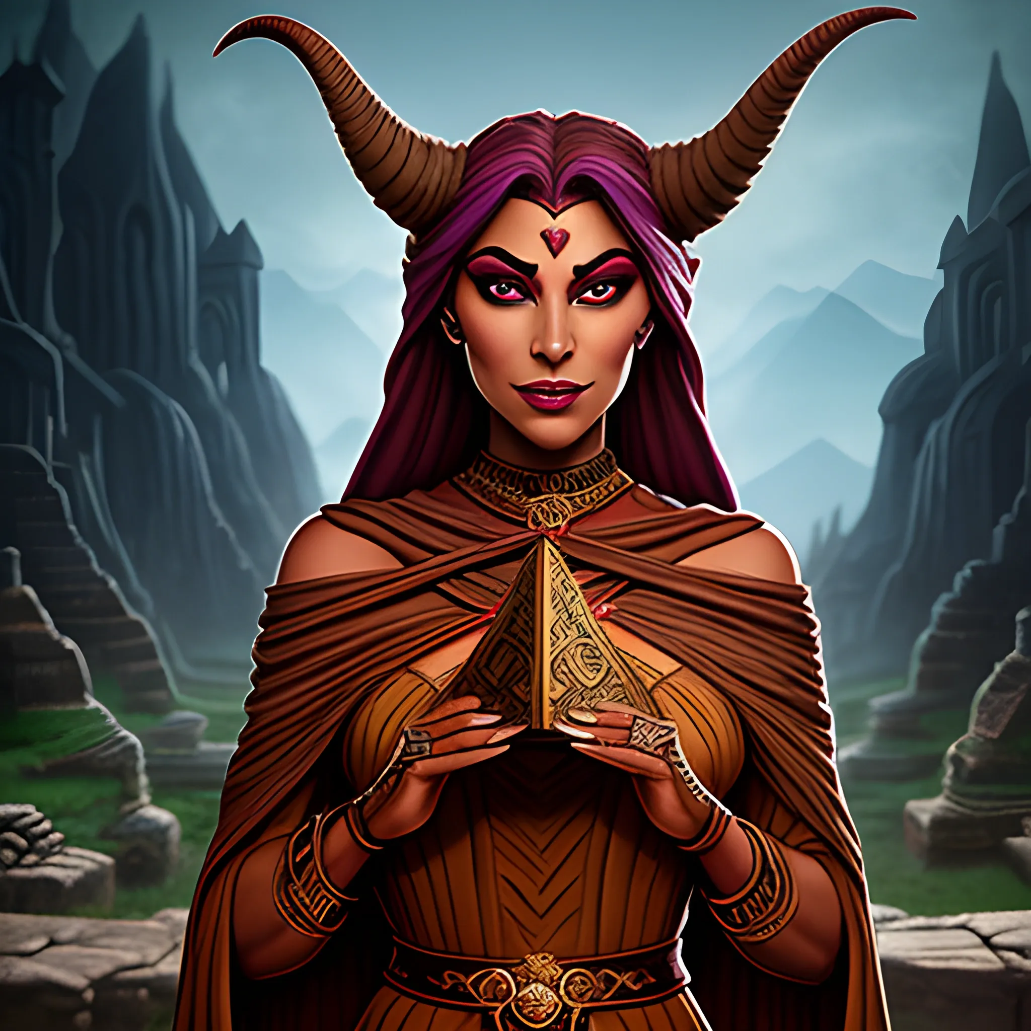 Sarai the Storyteller: Sarai, a mysterious tiefling with captivating eyes, spends her days telling ancient tales and legends to the village children. She weaves magical stories that transport the listeners to distant lands and forgotten times, leaving them wide-eyed and filled with wonder.