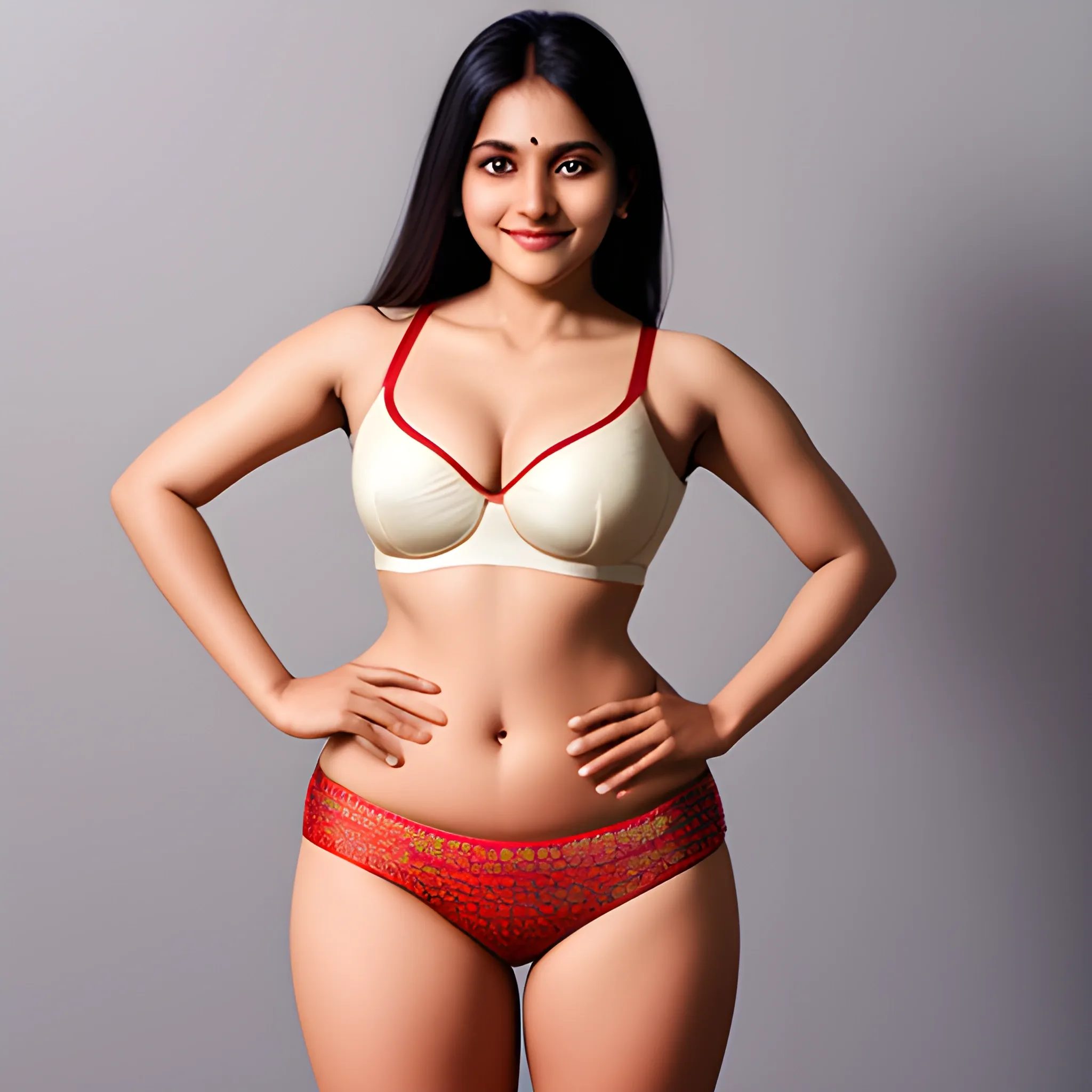 Anjali Sharma Smile bigger thigh white muscular body red yello... -  Arthub.ai