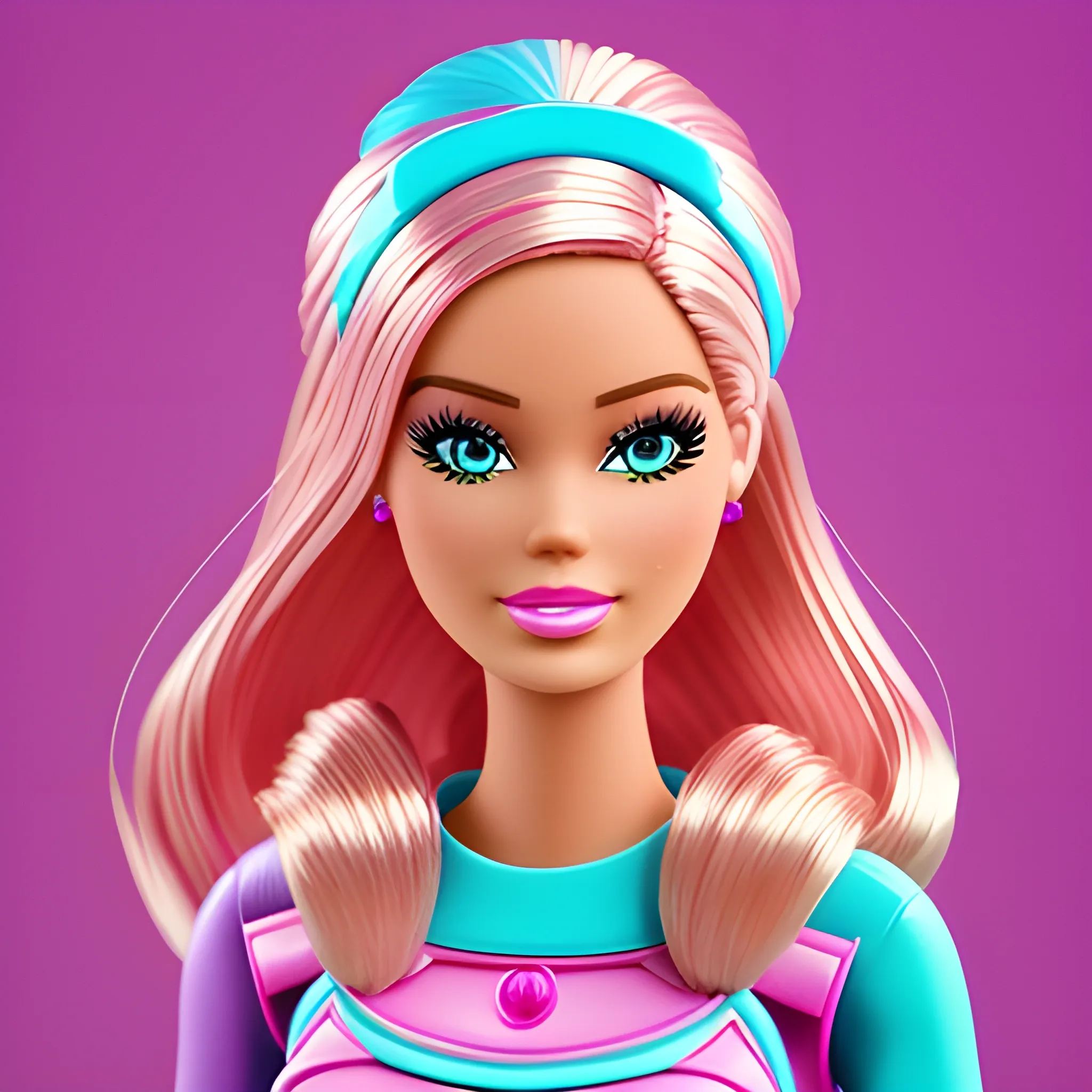 barbie, barbie art style, Colorido, Divertido, Vibrante, Texturizado, Altamente detallado, Moderno, Arte digital, Trending

, 3D