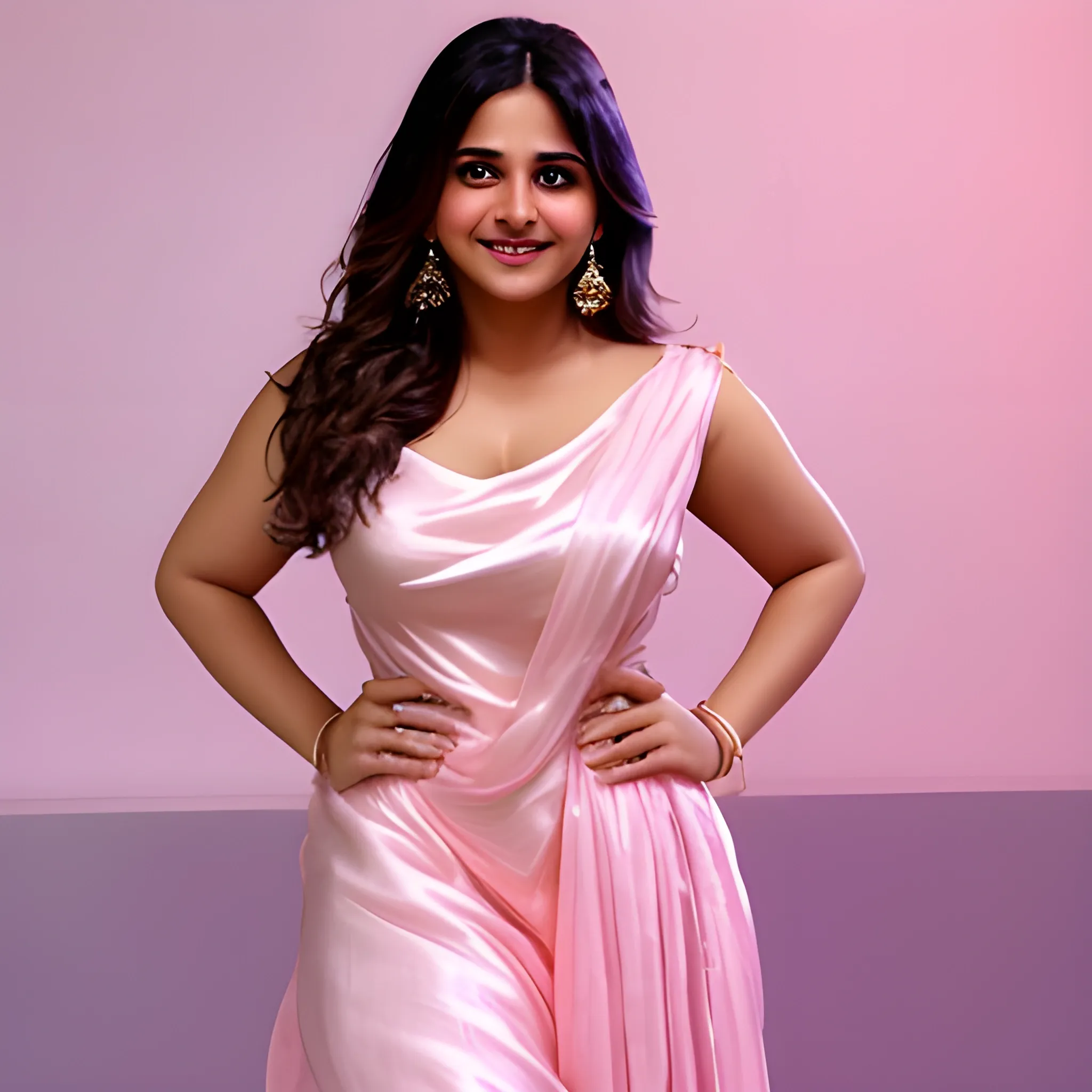 Thick Anjali Sharma
bigger thigh
 white muscular body
a stunningly beautiful princess dressed in a light night pink silk allur dress,flirty open eyes with cutest smile 
At night 