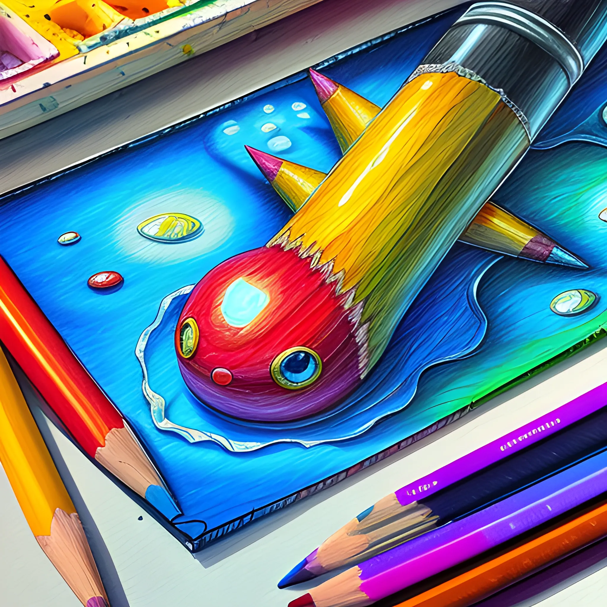 3d Cartoon Trippy Oil Painting Water Color Pencil Sketch Arthub Ai