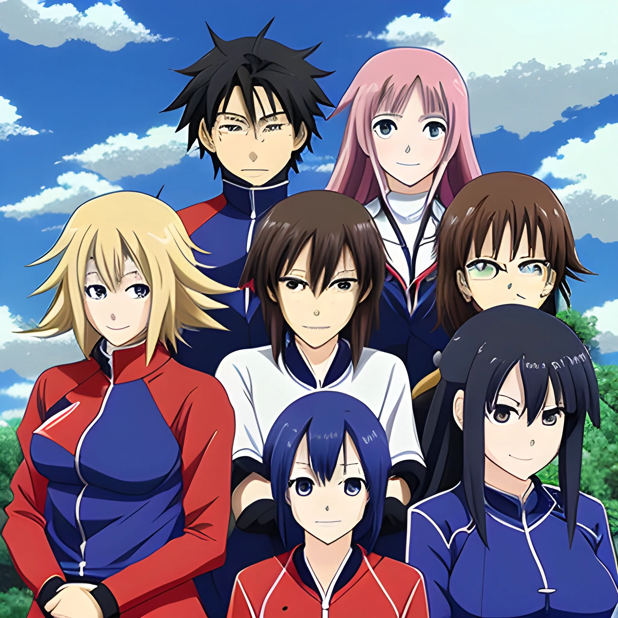 create a team picture of all great anime characters
