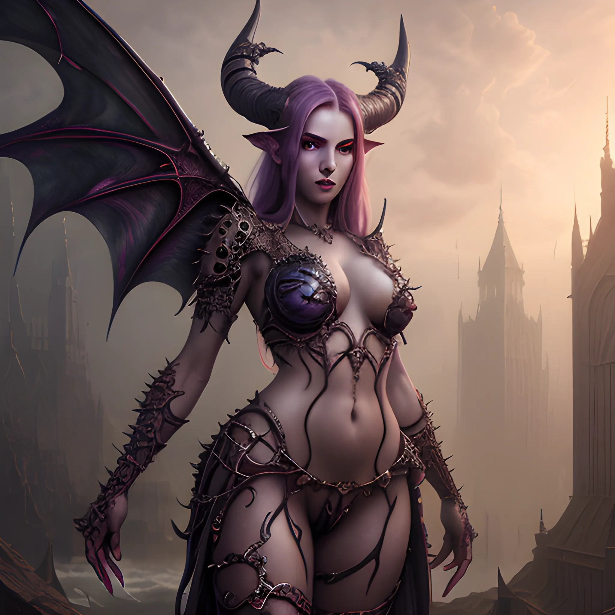 succubus, 8k, high resolution, high quality, photorealistic, hyperealistic, detailed, detailed matte painting, deep color, fantastical, intricate detail, splash screen, complementary colors, fantasy, concept art,

