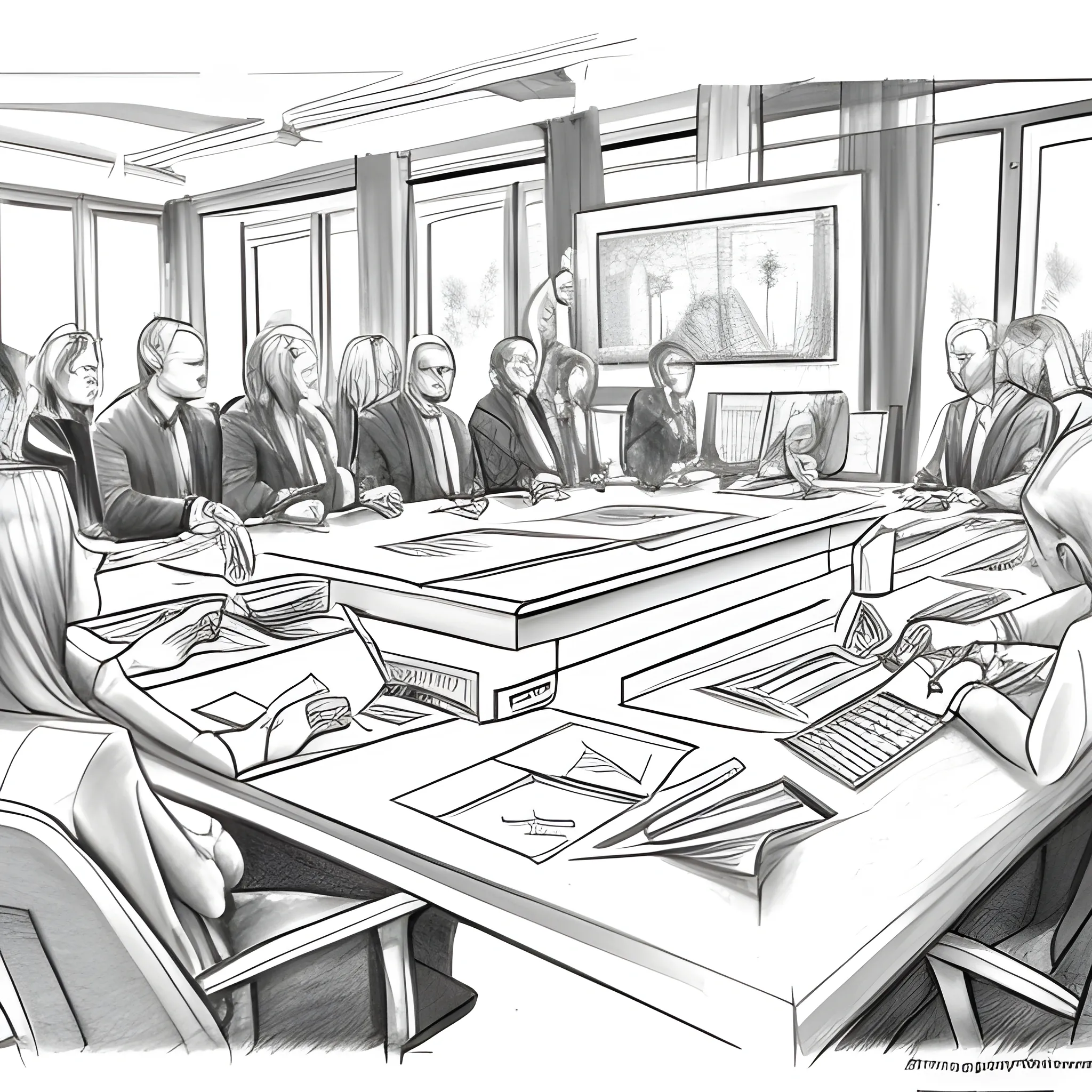  Treffpunkt, Network Marketing, Meeting Wikingeck, Schleswig, Pencil Sketch