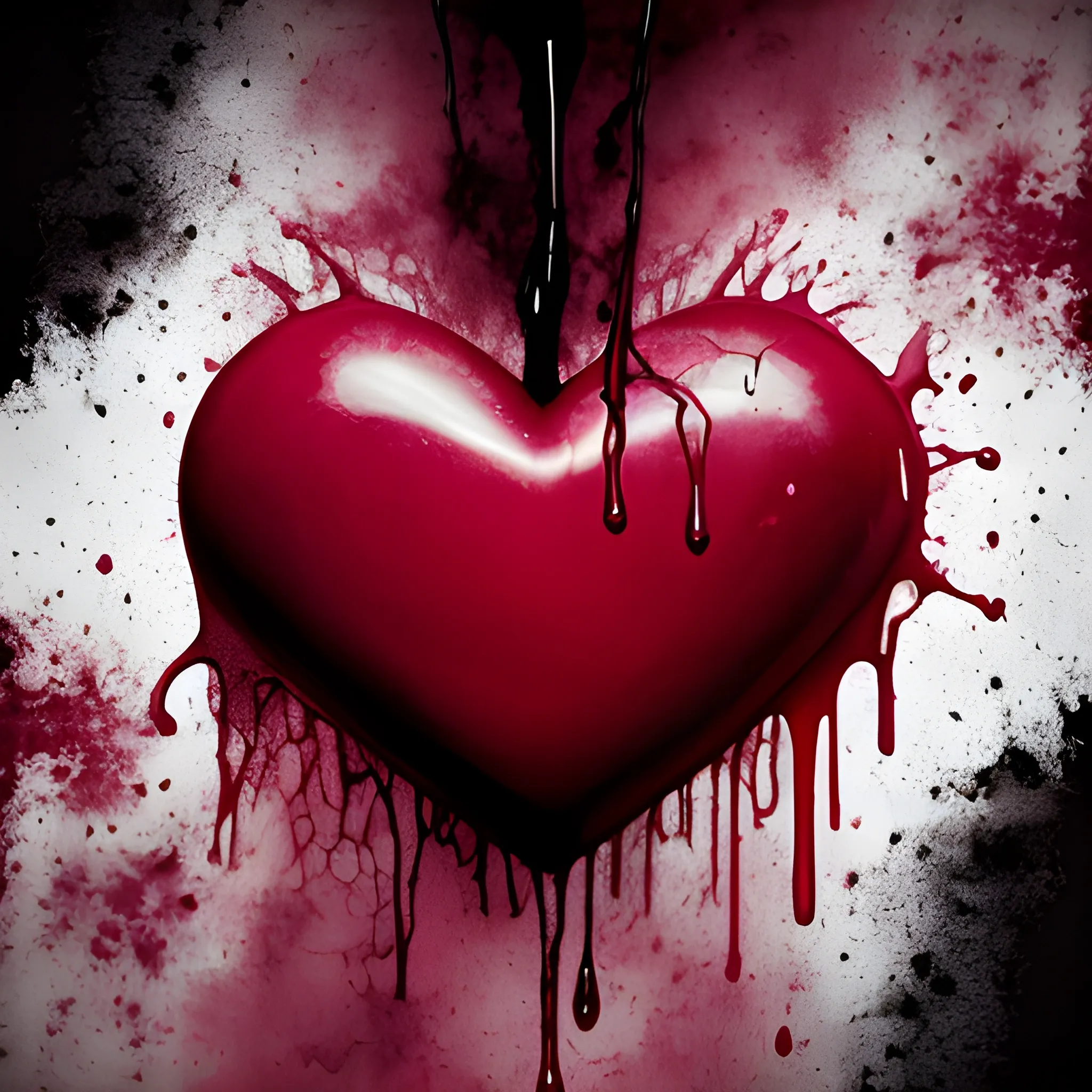 heart, blod dripping, hd details. cinematic color, 