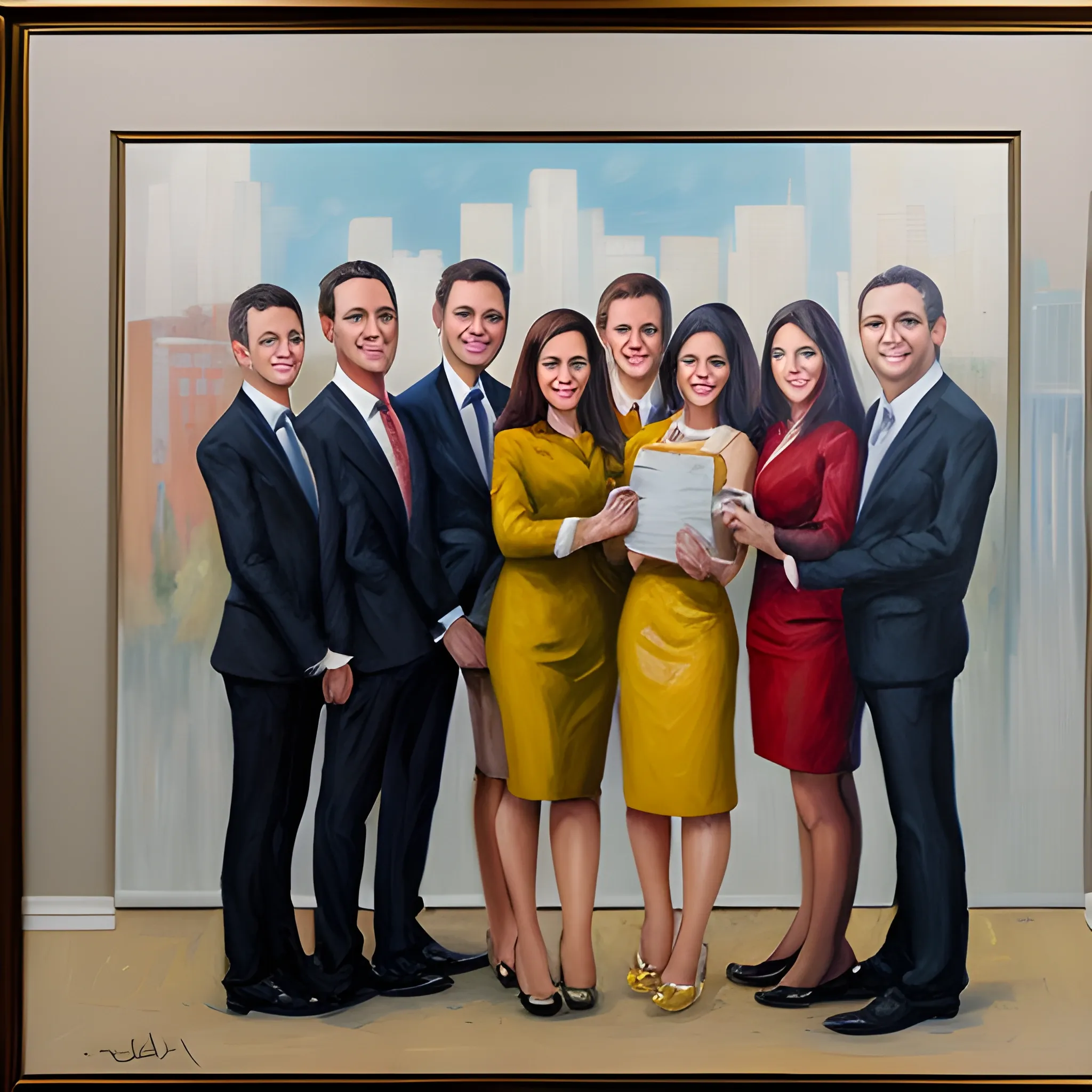 Success, Together, Business, Marketing, Oil Painting