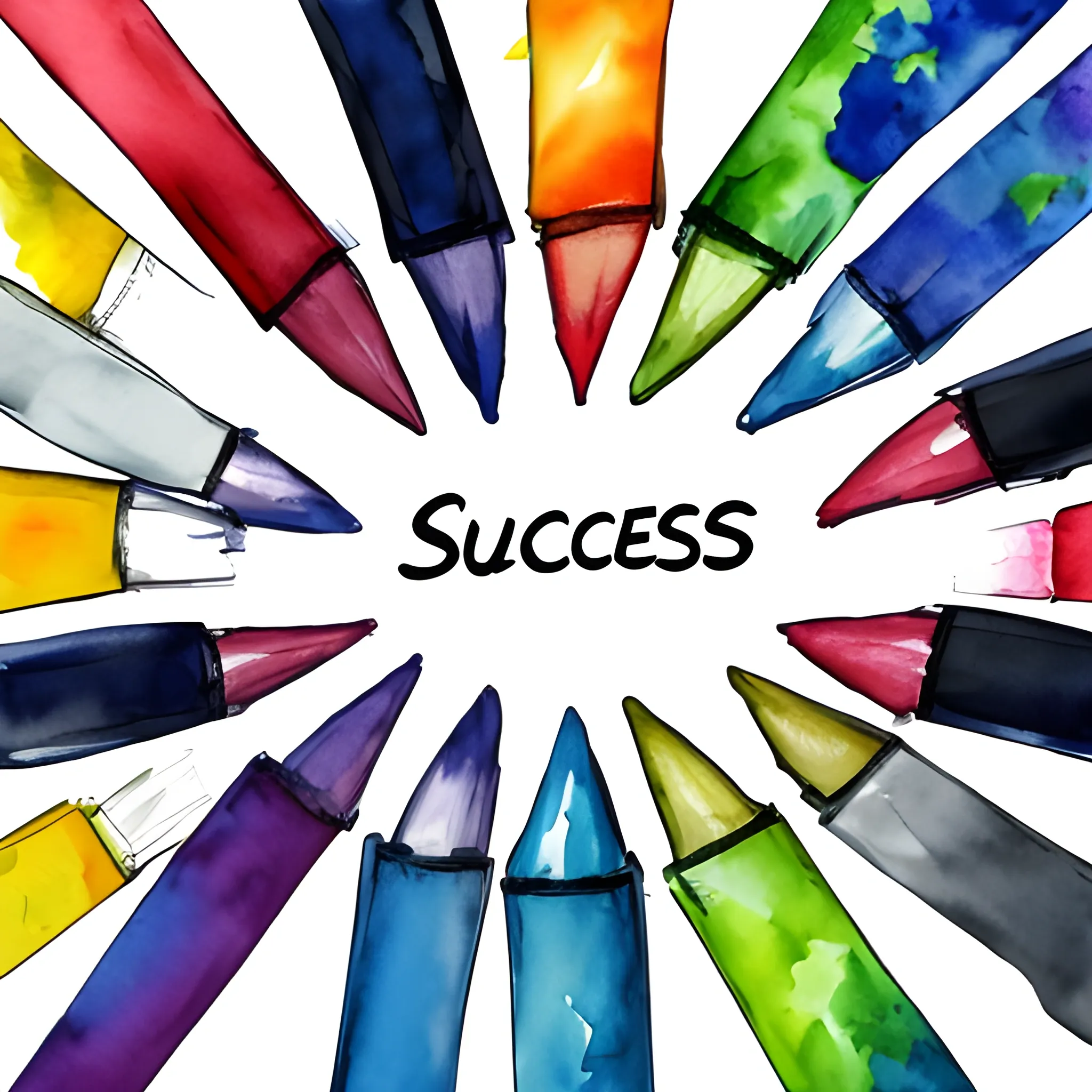 Success, Together, Business, Marketing, Water Color