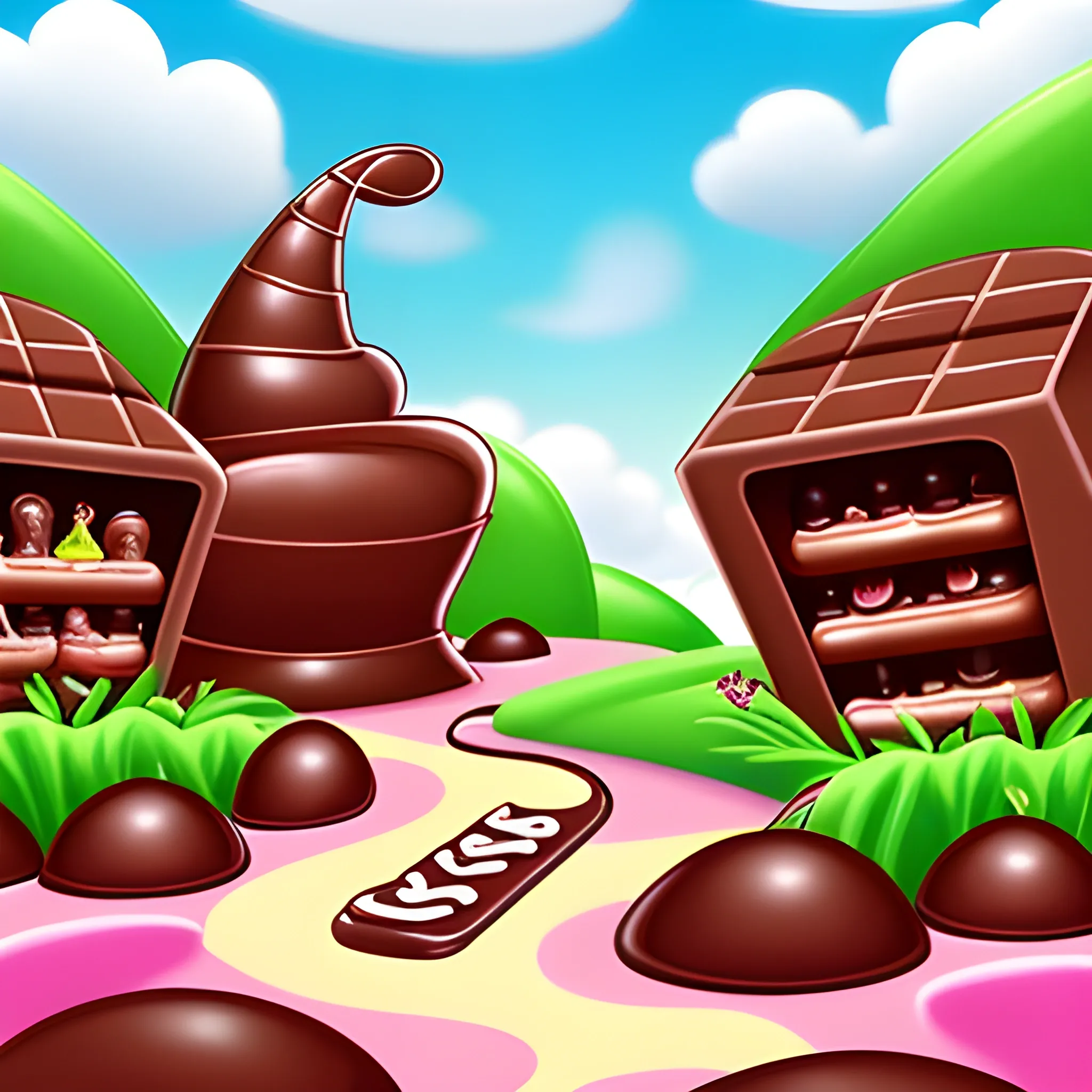 a dreamy chocolate land, Cartoon