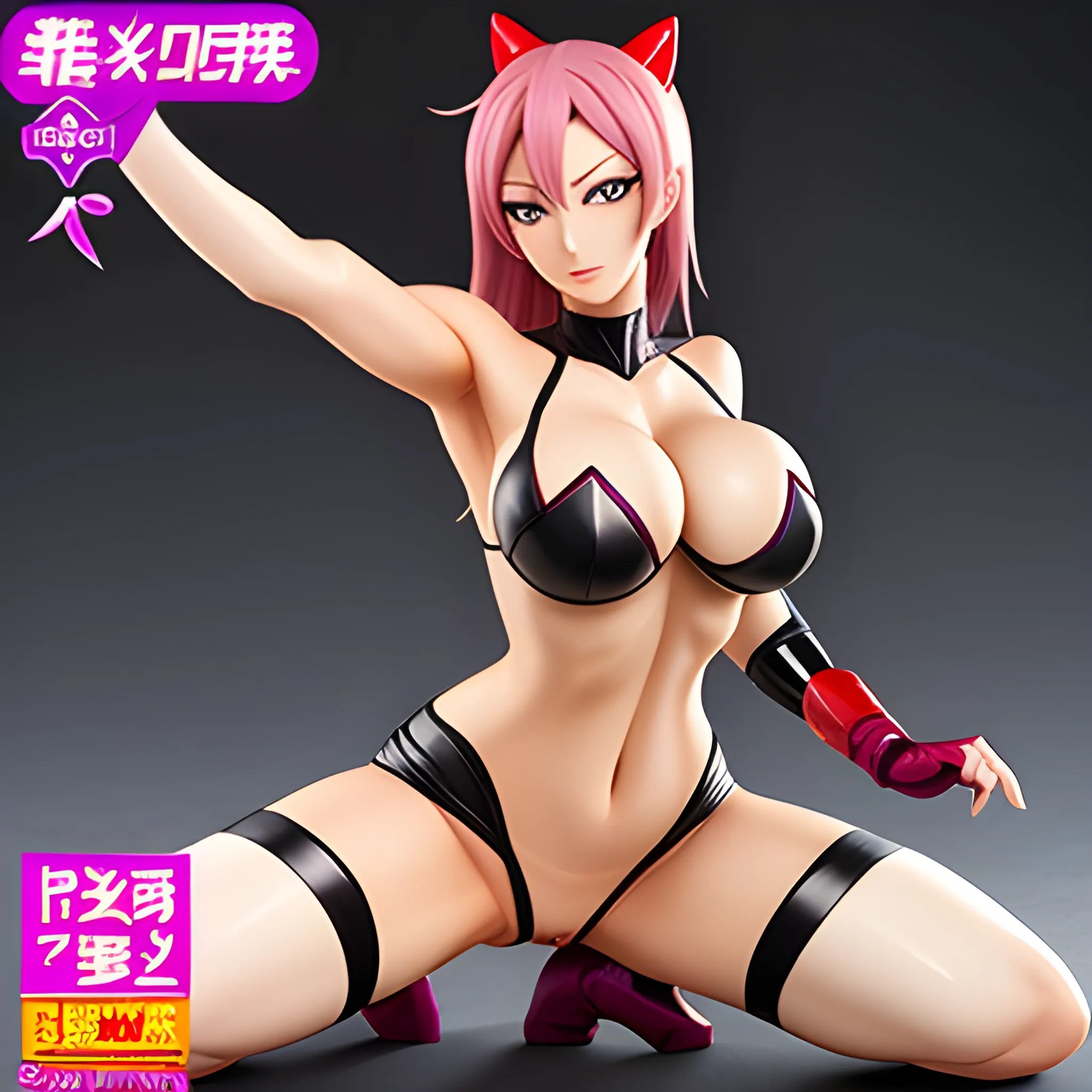 anime girl. (((the character Mona from the game genshin impact))) erotic pose