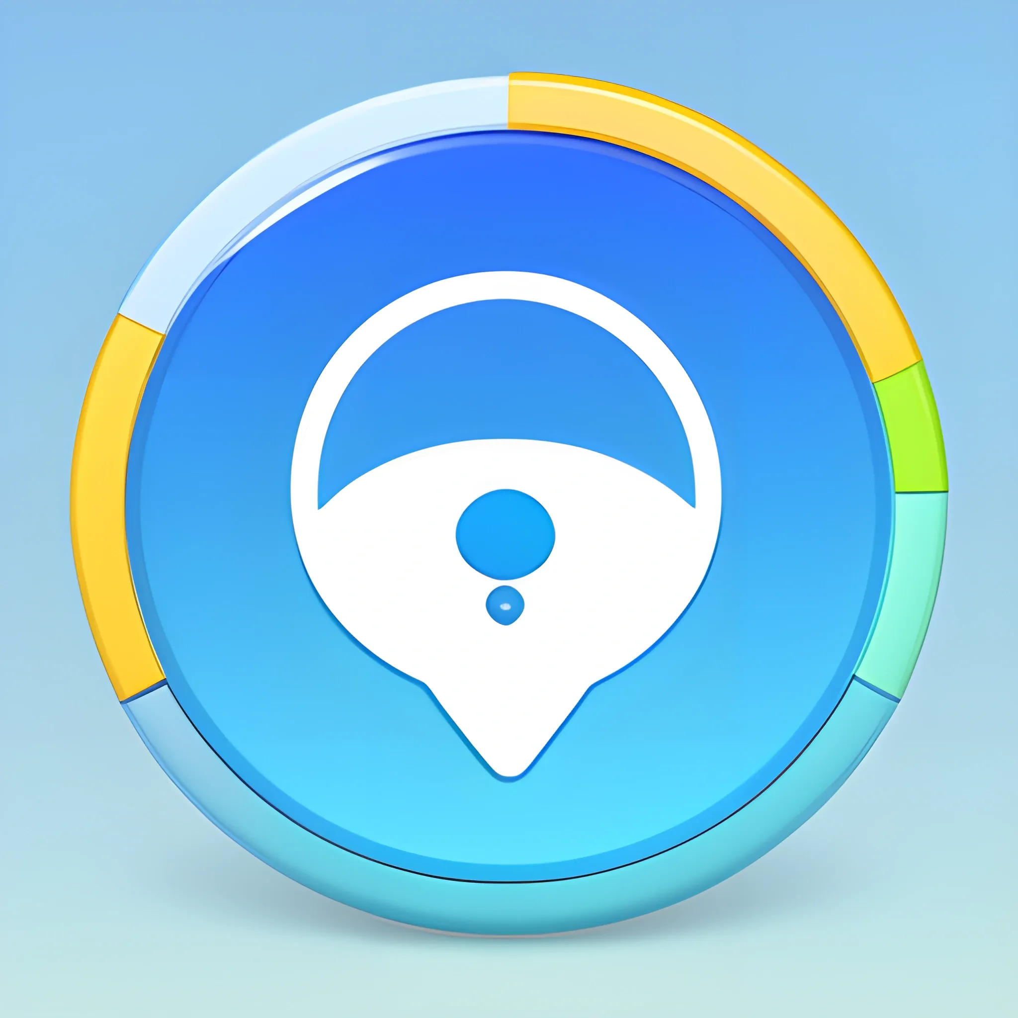 Geolocation Pin with Chat Bubbles: Combine a geolocation pin symbolizing nearby connections with chat bubbles representing group messaging, showing that the app brings people together for both activities and communication. simple app icon
3D, Pencil Sketch, Cartoon