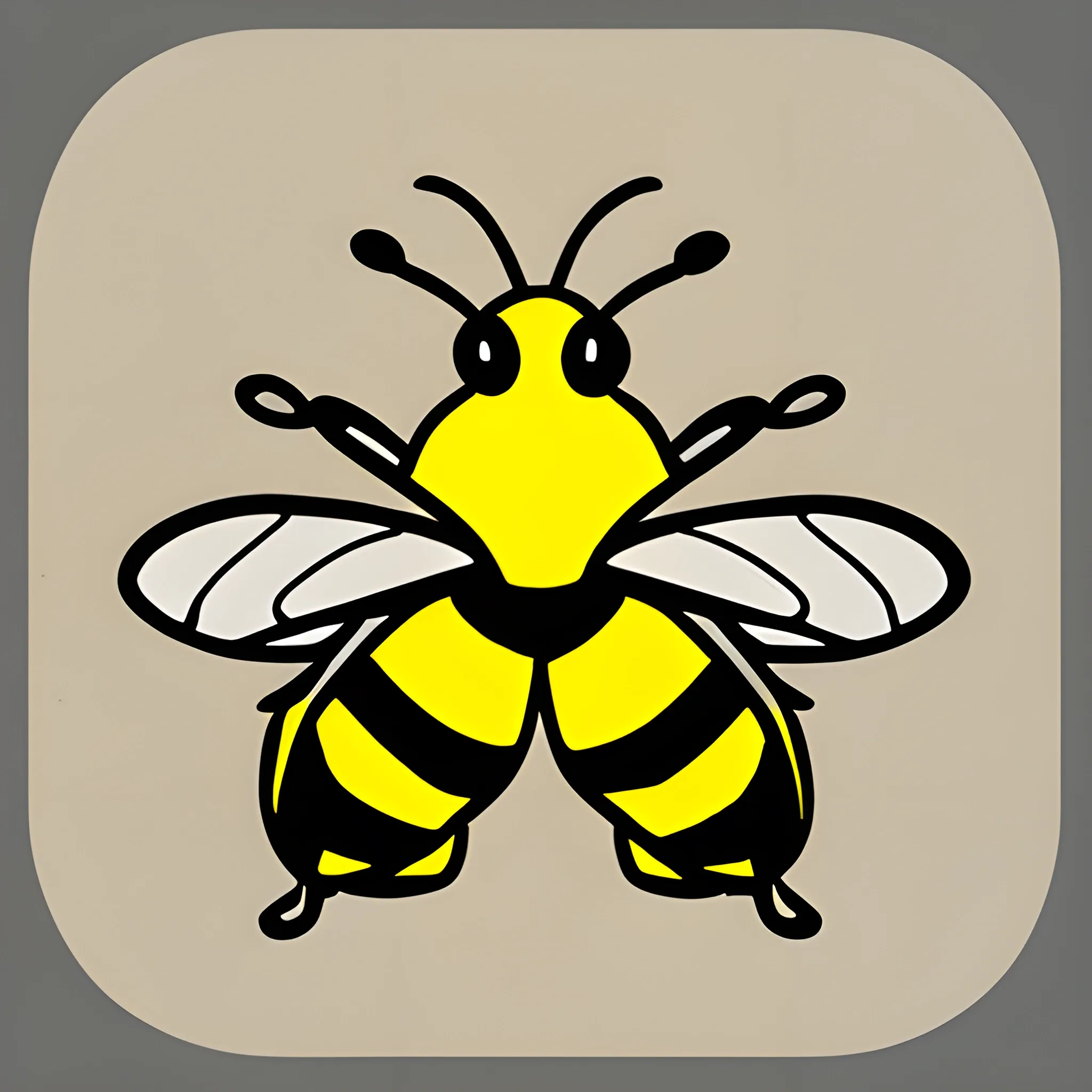 cartoon bees app icon, Pencil Sketch