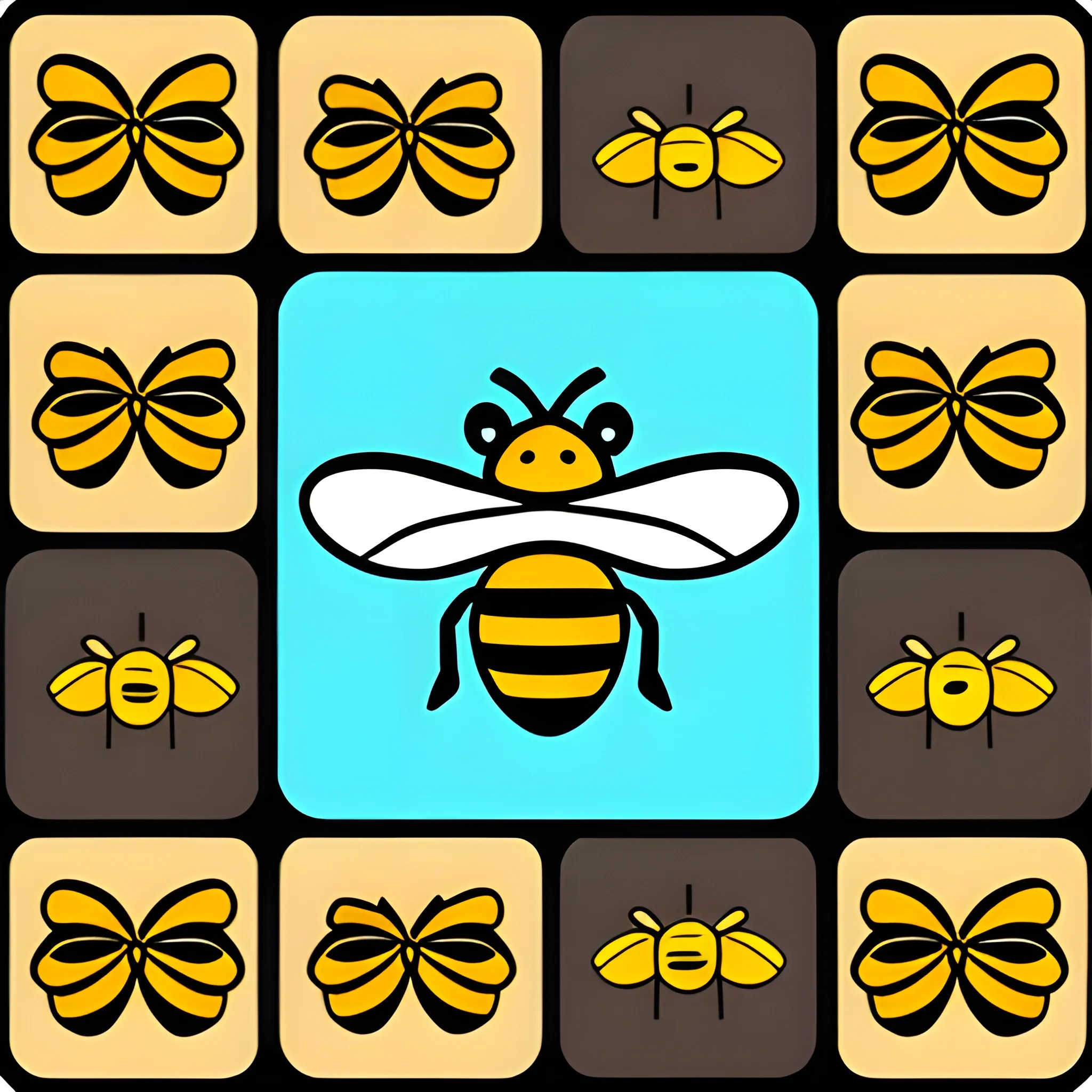 app icon cartoon bees and  more simple 