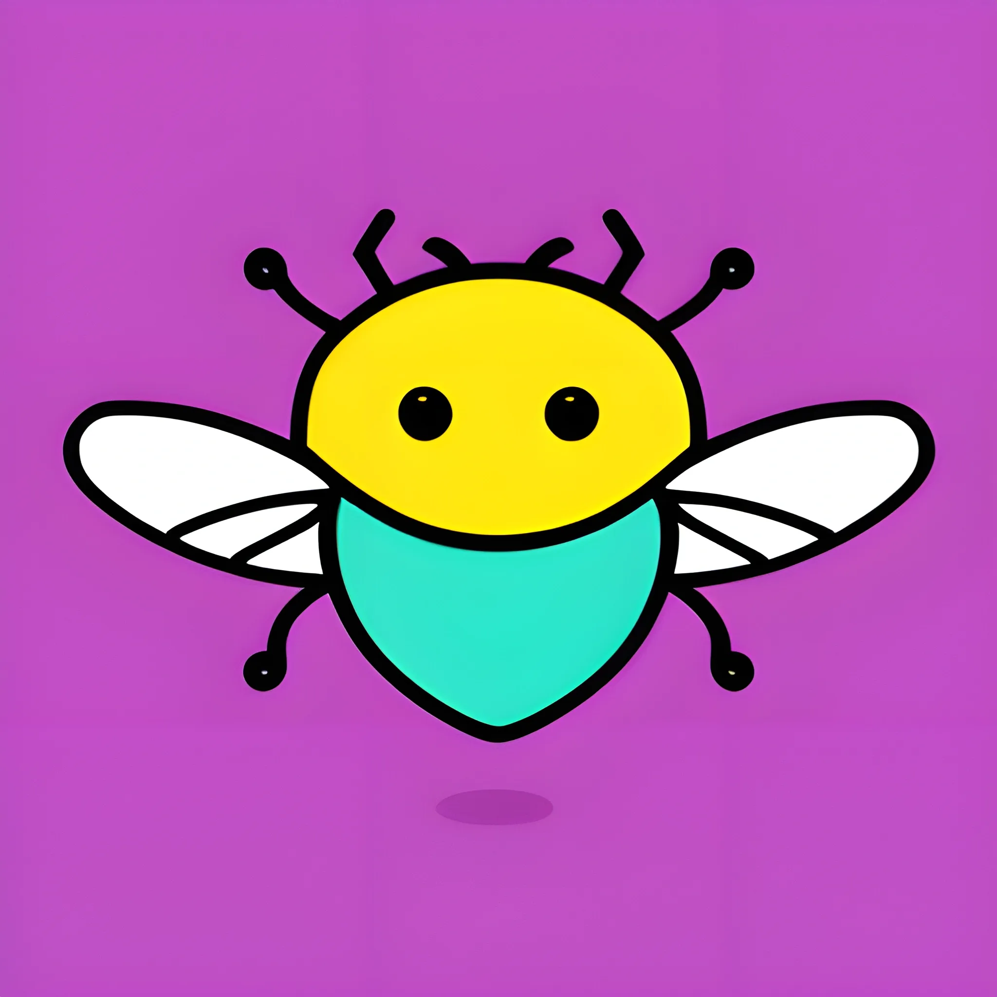 The app icon features a cute and friendly cartoon bee. The bee is depicted in a simplified and minimalist style, using clean lines and basic shapes. It has a round head with two large oval-shaped eyes, a small smile, and simple antennae on top.

The bee's body is portrayed as an elongated oval shape, divided into three segments. Each segment is a slightly smaller oval than the previous one, creating a sense of movement and depth. The first segment represents the bee's head, the second its thorax, and the third its abdomen.

The bee has two tiny wings on its back, rendered as small triangular shapes on each side of the body. These wings give a subtle impression of motion and activity. To emphasize the app's purpose, the bee is holding a tiny speech bubble with three dots inside, symbolizing messaging or communication.

The entire icon is set on a circular background with a gradient of vibrant and friendly colors, such as a combination of bright yellow and light orange, radiating a warm and welcoming feeling.