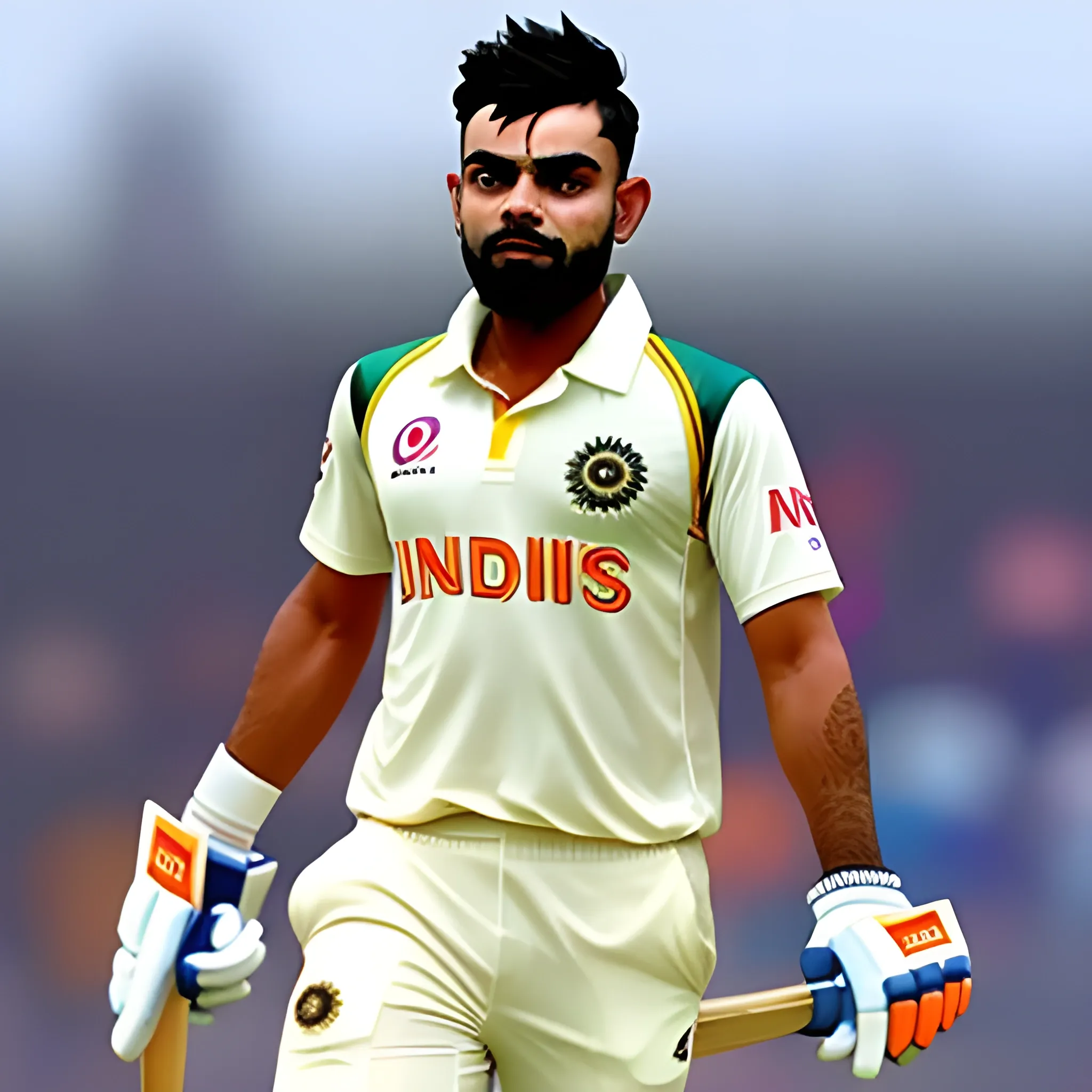 Realistic Indian cricket star Virat Kolhi