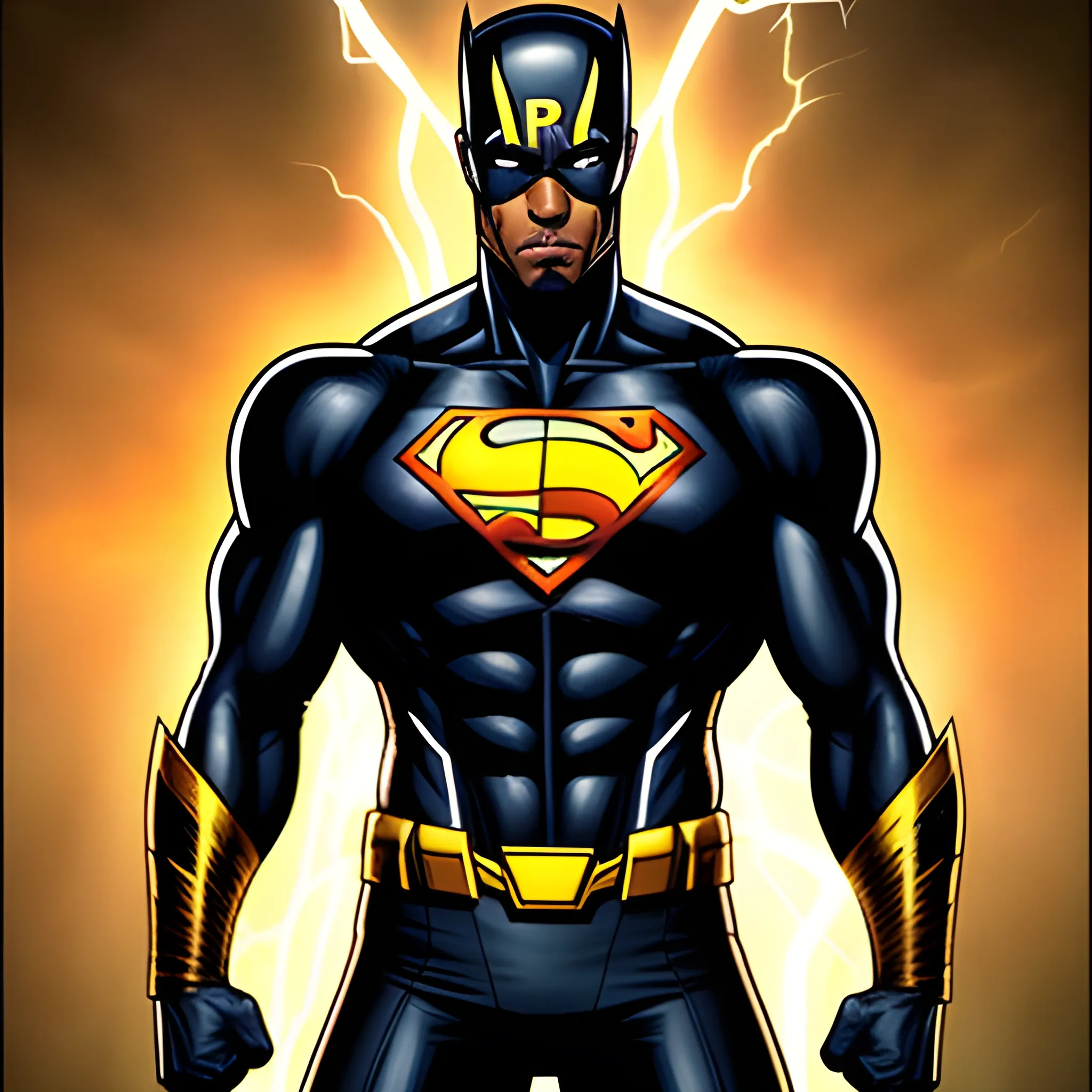 Black 15 year old  super hero with lightning powers
