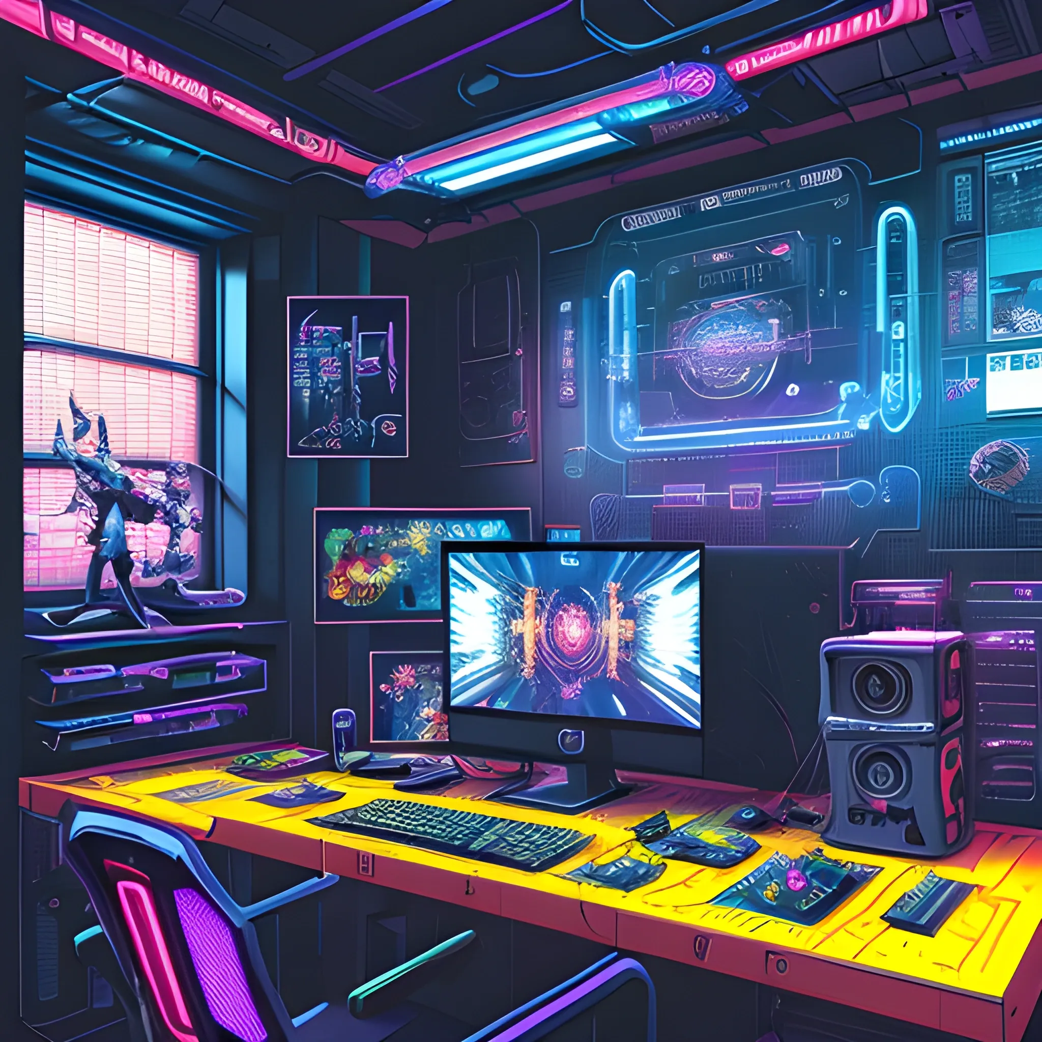 Cyberpunk-Inspired RGB Gaming Setup
