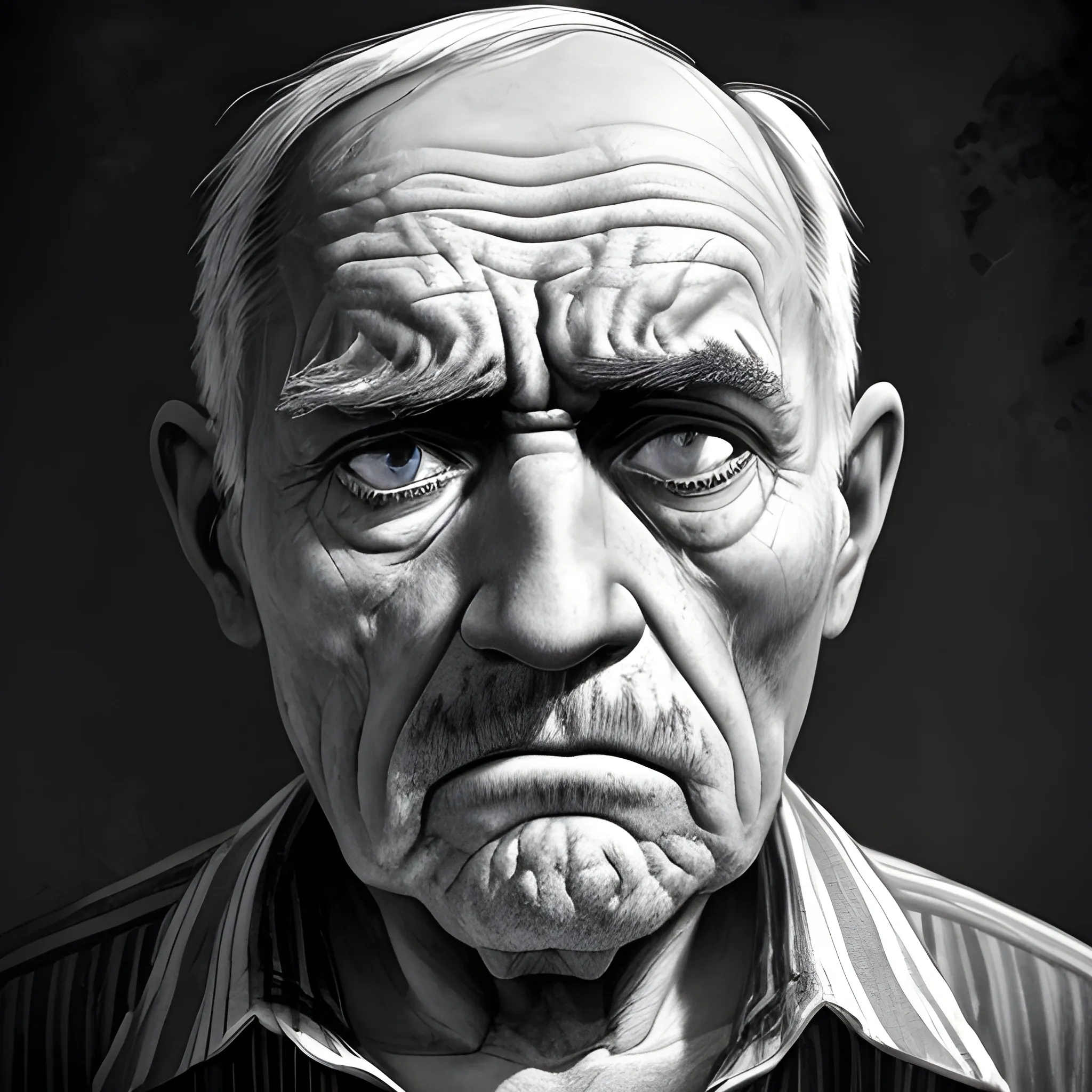 How to Draw an Old Man Face - Really Easy Drawing Tutorial