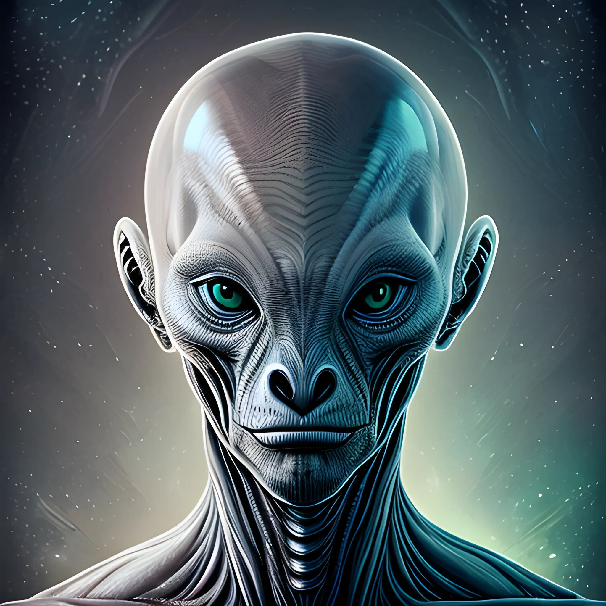 A detailed and intricate digital art piece in a cinematic style, this ultra high resolution portrait of an alien beast is a true masterpiece