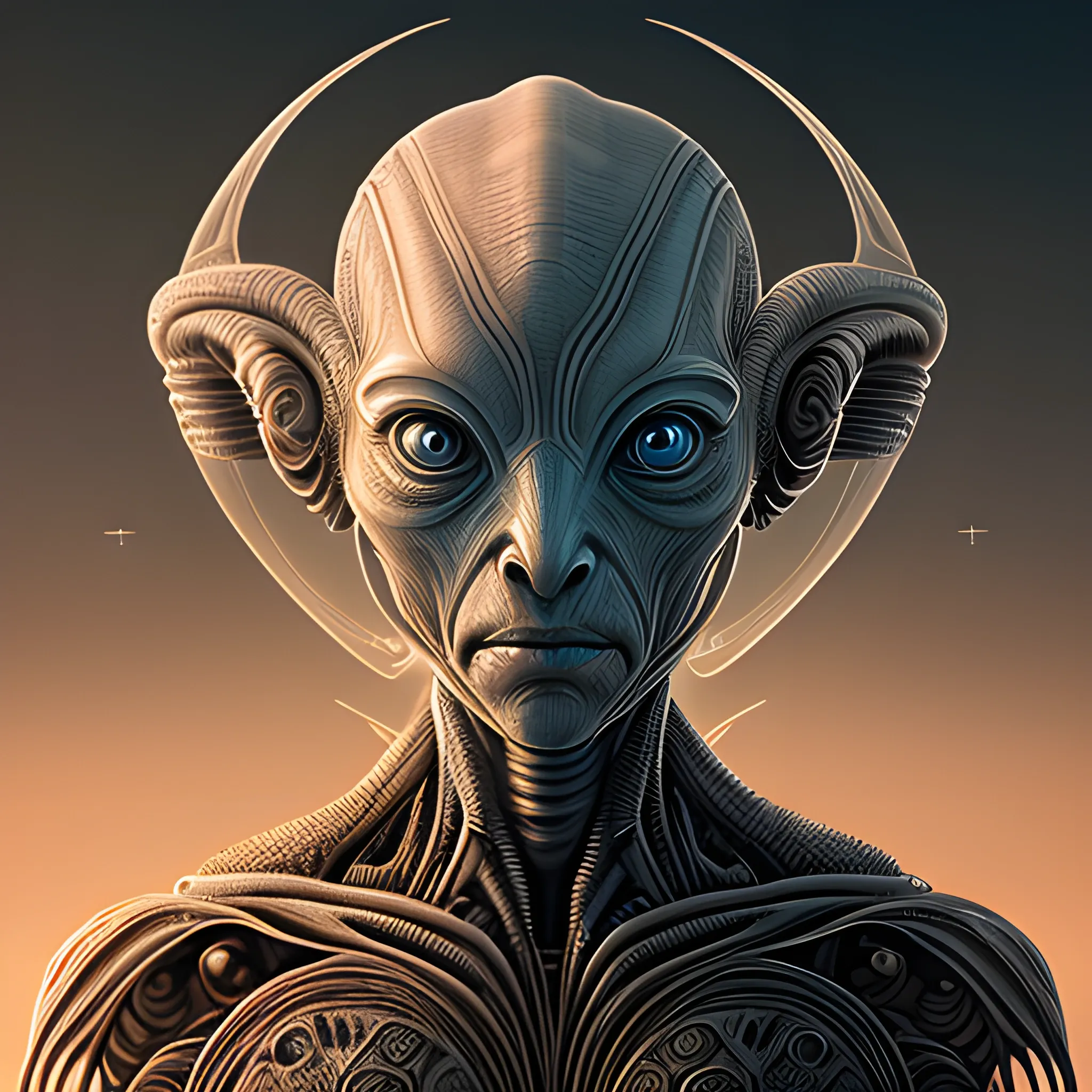 A detailed and intricate digital art piece in a cinematic style, this ultra high resolution portrait of an organic star wars-like alien is a true masterpiece