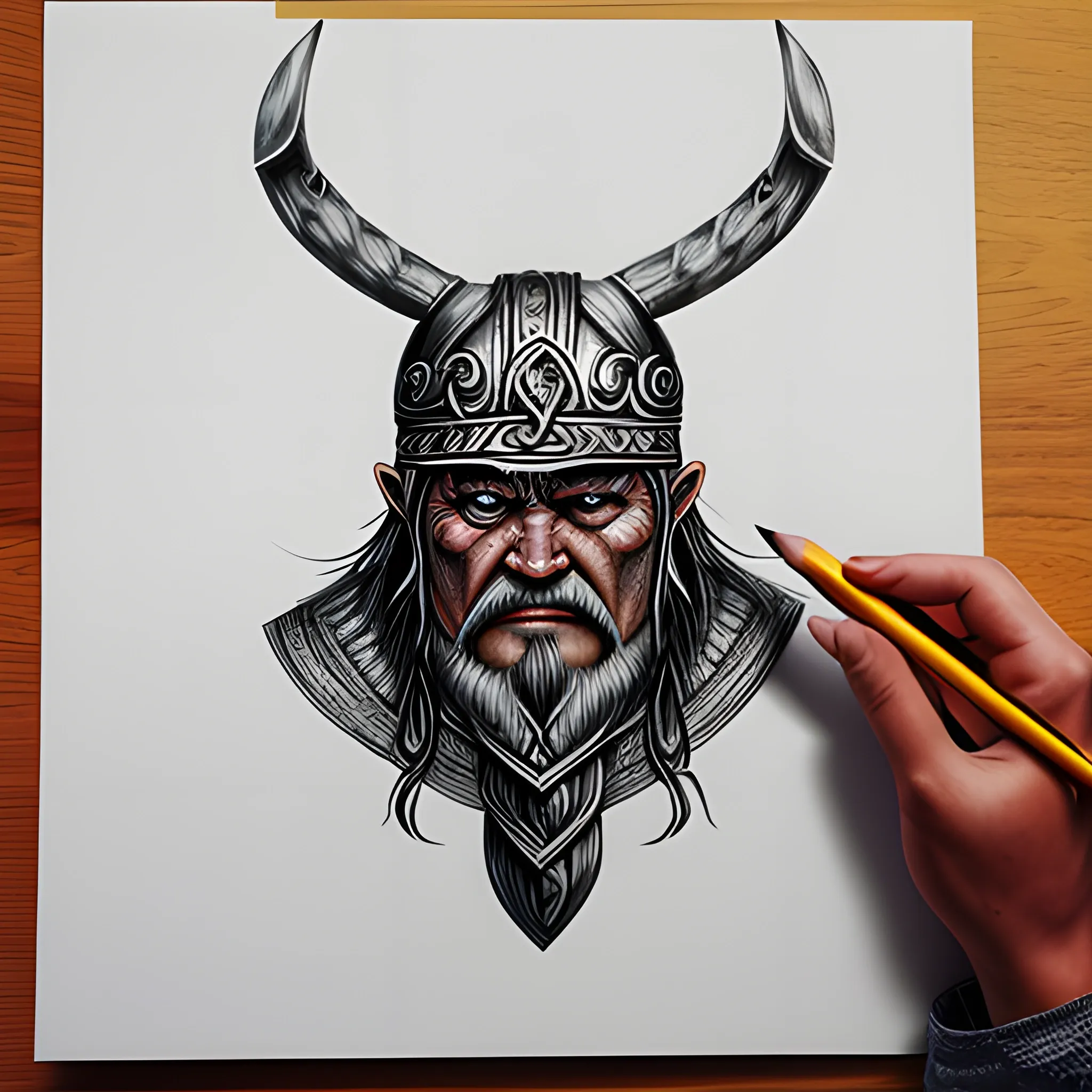 Vikingo
, Pencil Sketch, Trippy