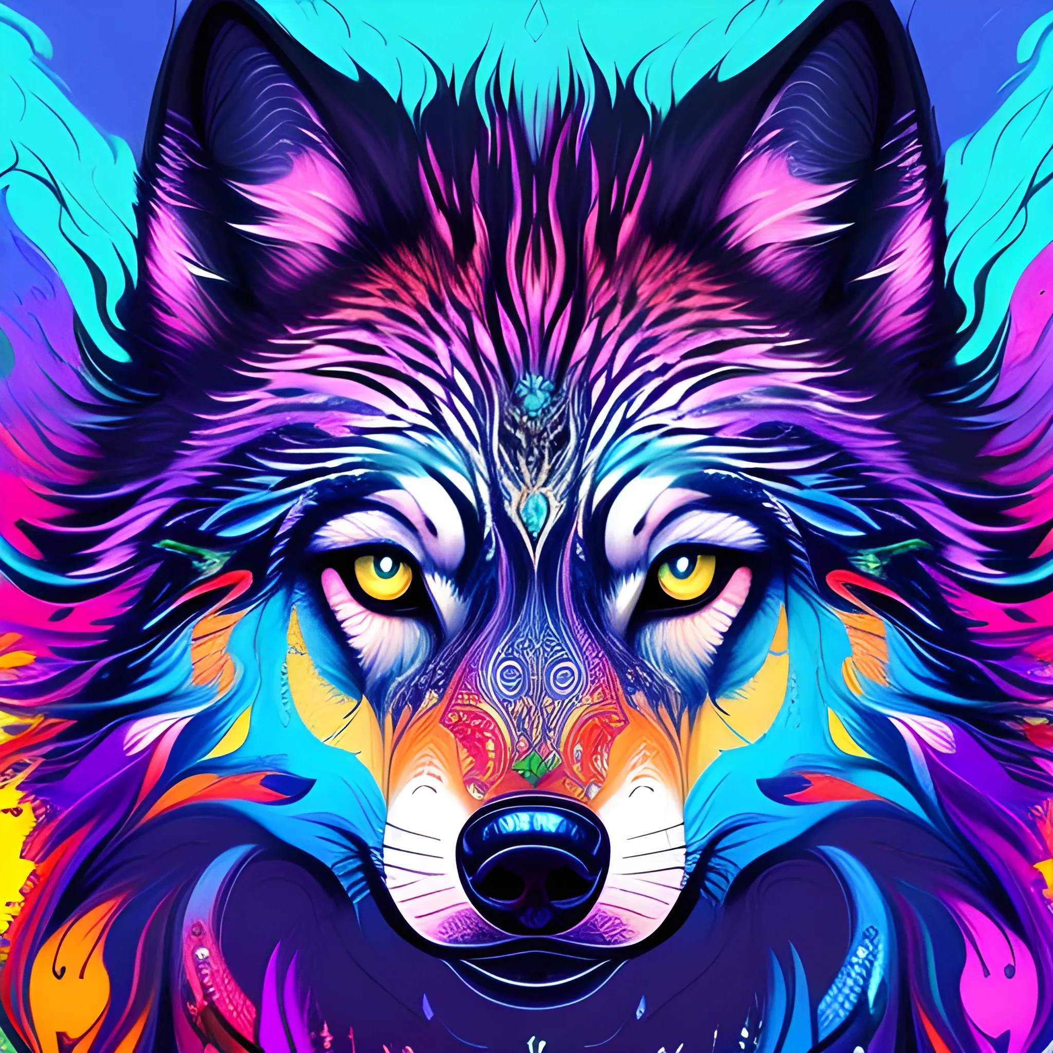 splash art by megan ducanson, a liquid wolf made of colours, splash style of colourful paint, hyperdetailed intricately detailed, fantastical, intricate detail, splash screen, complementary colours, fantasy, concept art, 8k resolution, DeviantArt masterpiece