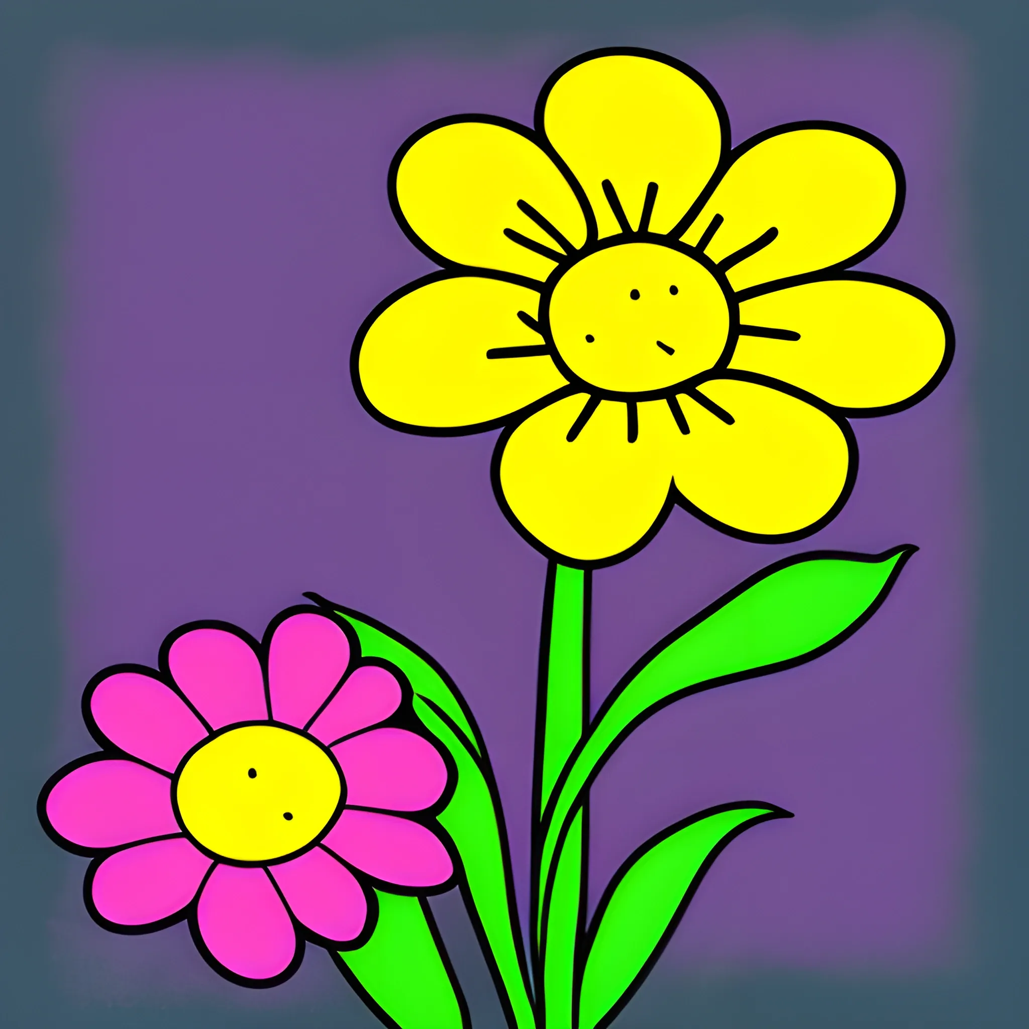 , Cartoon flower
