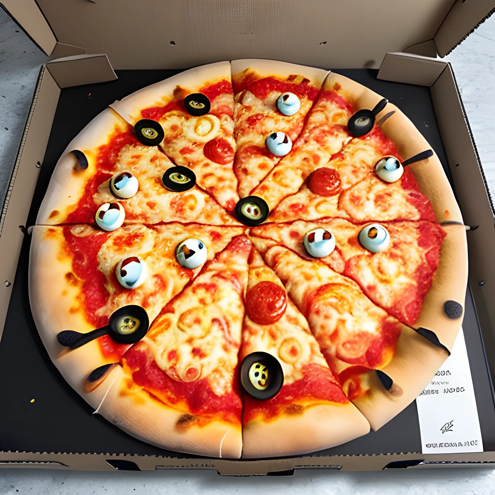 Best quality, realistic pizza with footballs and tomato sauce as toppings