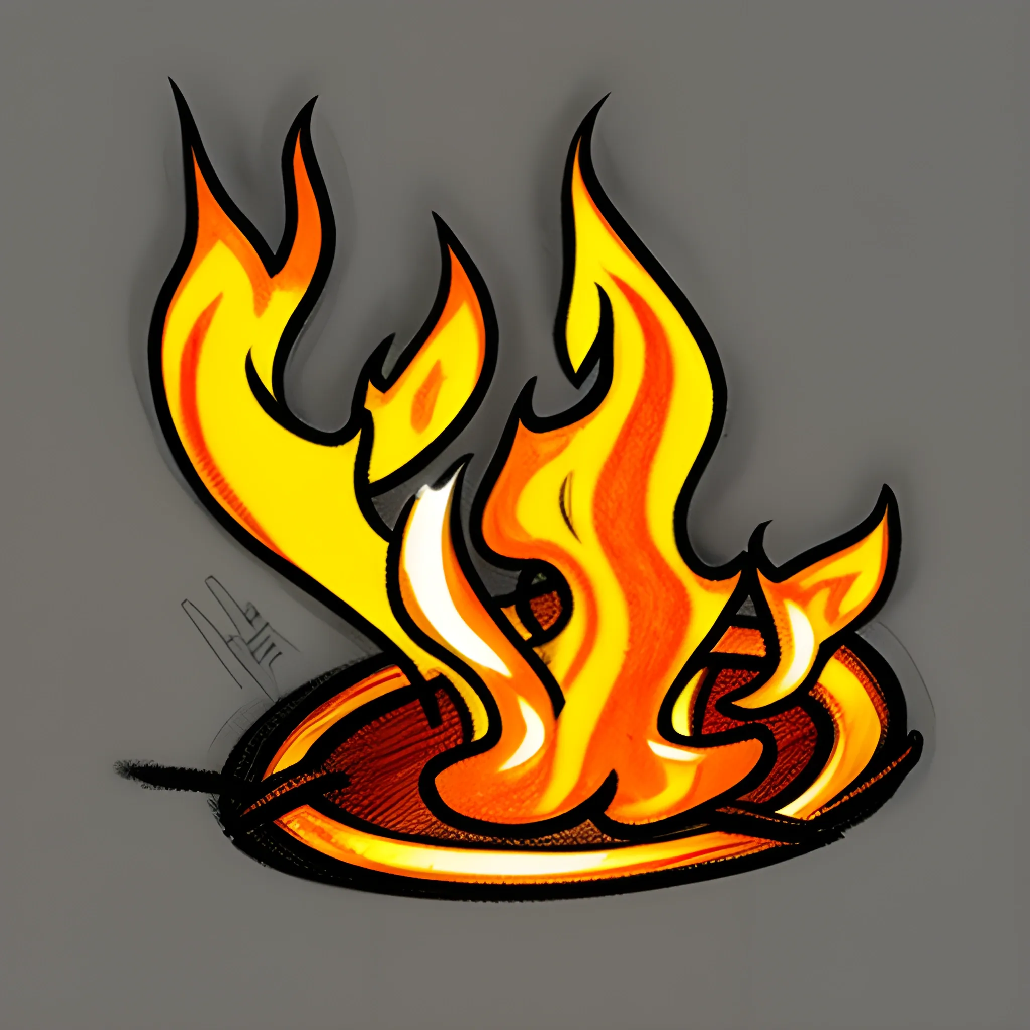 flames,Metallic, Cartoon style, only flames, , Pencil Sketch, color ,8k