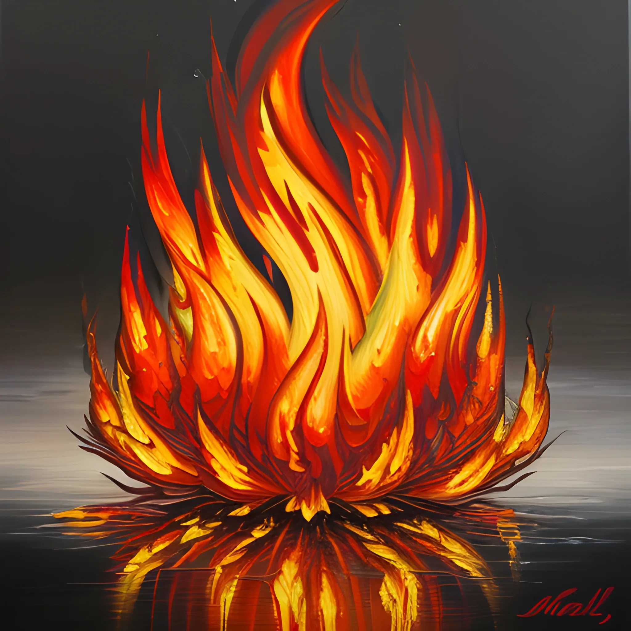 flames,Metallic,  only flames, ,  color ,8k, Oil Painting