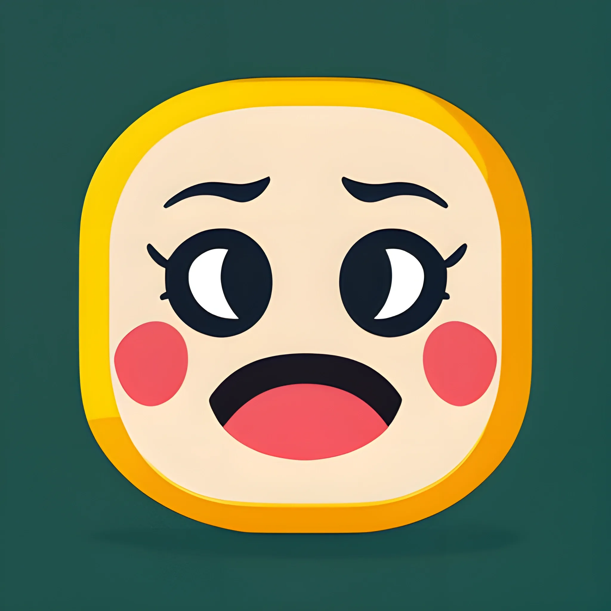 emoji con cara de desaprobación. Estilo meme para whatsapp. Ilustración vectorial