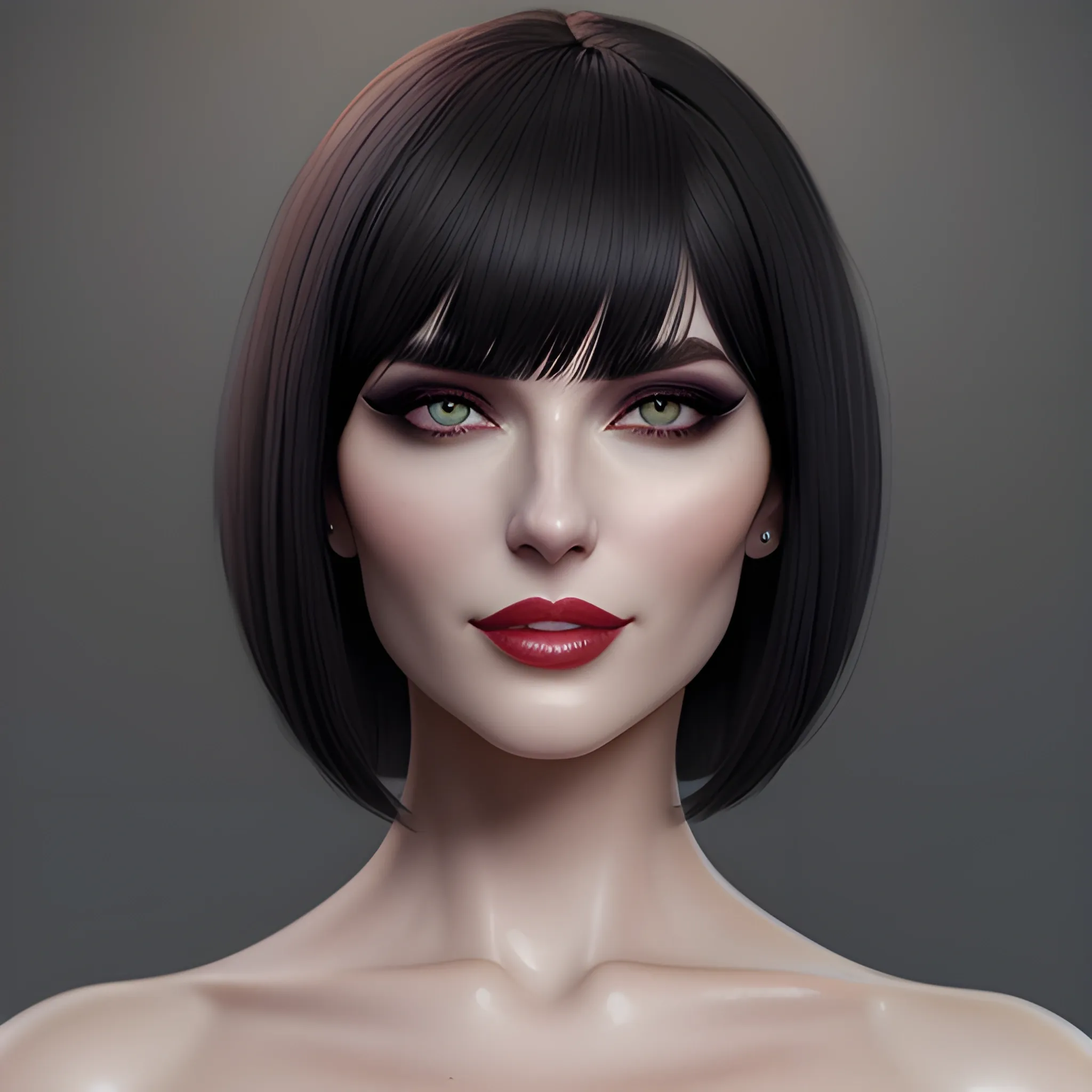 Beautiful girl, high detail, hauntingly beautiful illustration,prefect face, female, snake pupils, cocked eyebrow, mole under mouth, seductive smile, seductive smile, short hair, black hair, blunt bangs, waving, moon, wasteland, moody lighting, (full body), goddess, official art, extremely detailed CG unity 8k wallpaper, highly detailed, upright straddle, vampire, exquisite facial features, Panorama,Beautiful Body,masterpiece, best quality, beautiful girl with beautiful sensuous eyes, sensuous smile, light makeup, photorealistic face, detailed skin, Wearing sexy dress , areola, moles, public,full body,Non head portrait,Non close-up,Non close range,prospect