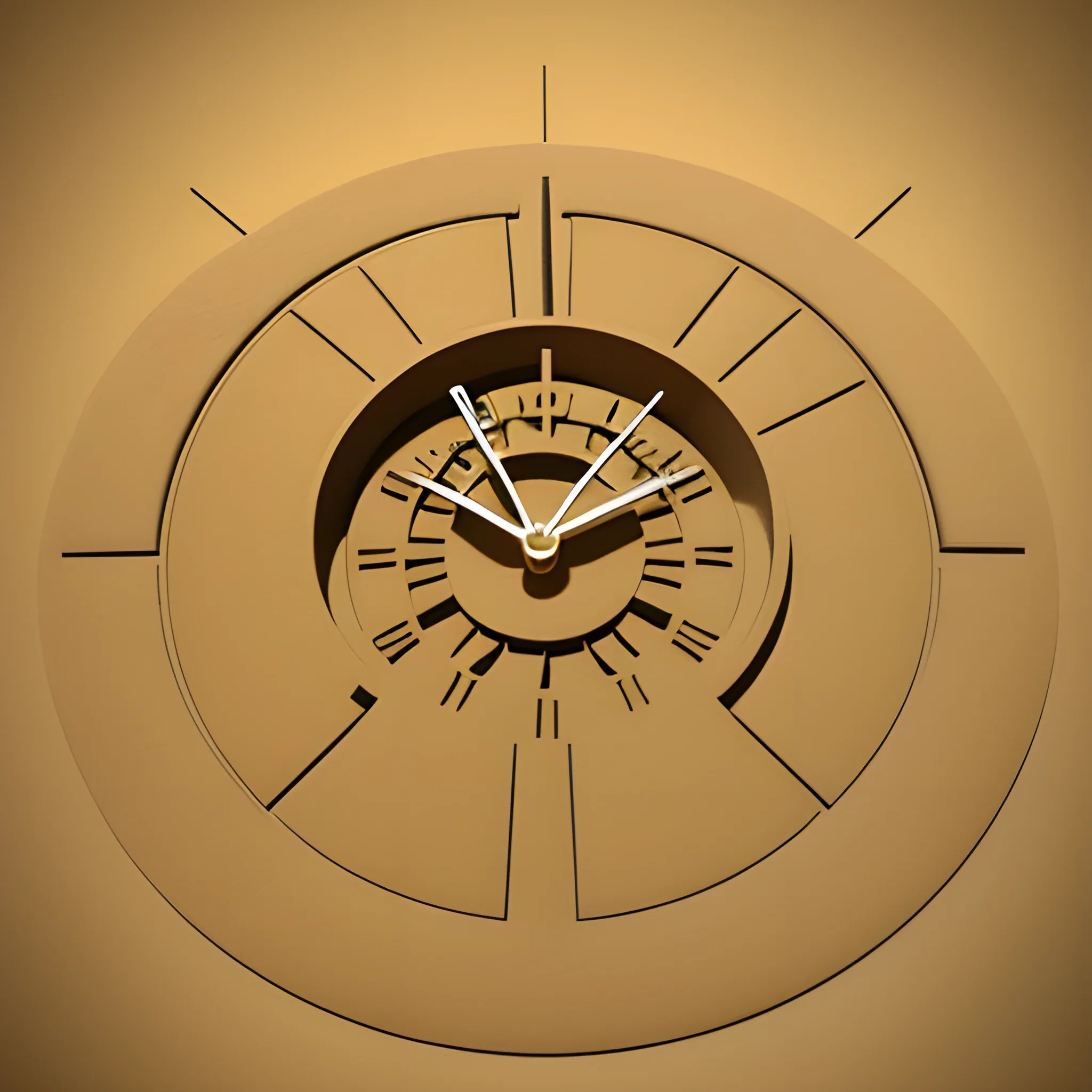 Sand Clock 3d style on beige background
, 3D
