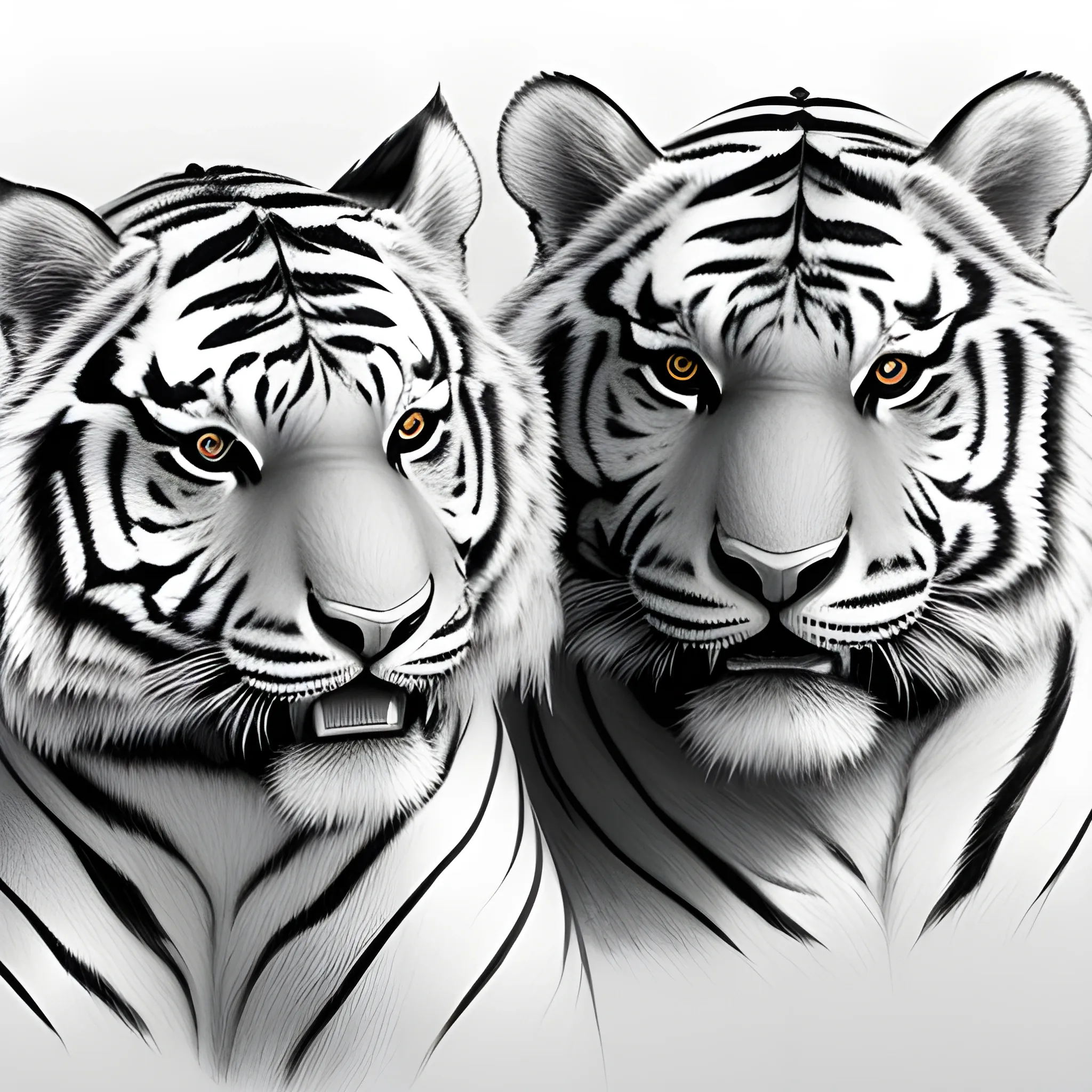 Crowdsourced AI Art - Tiger. 