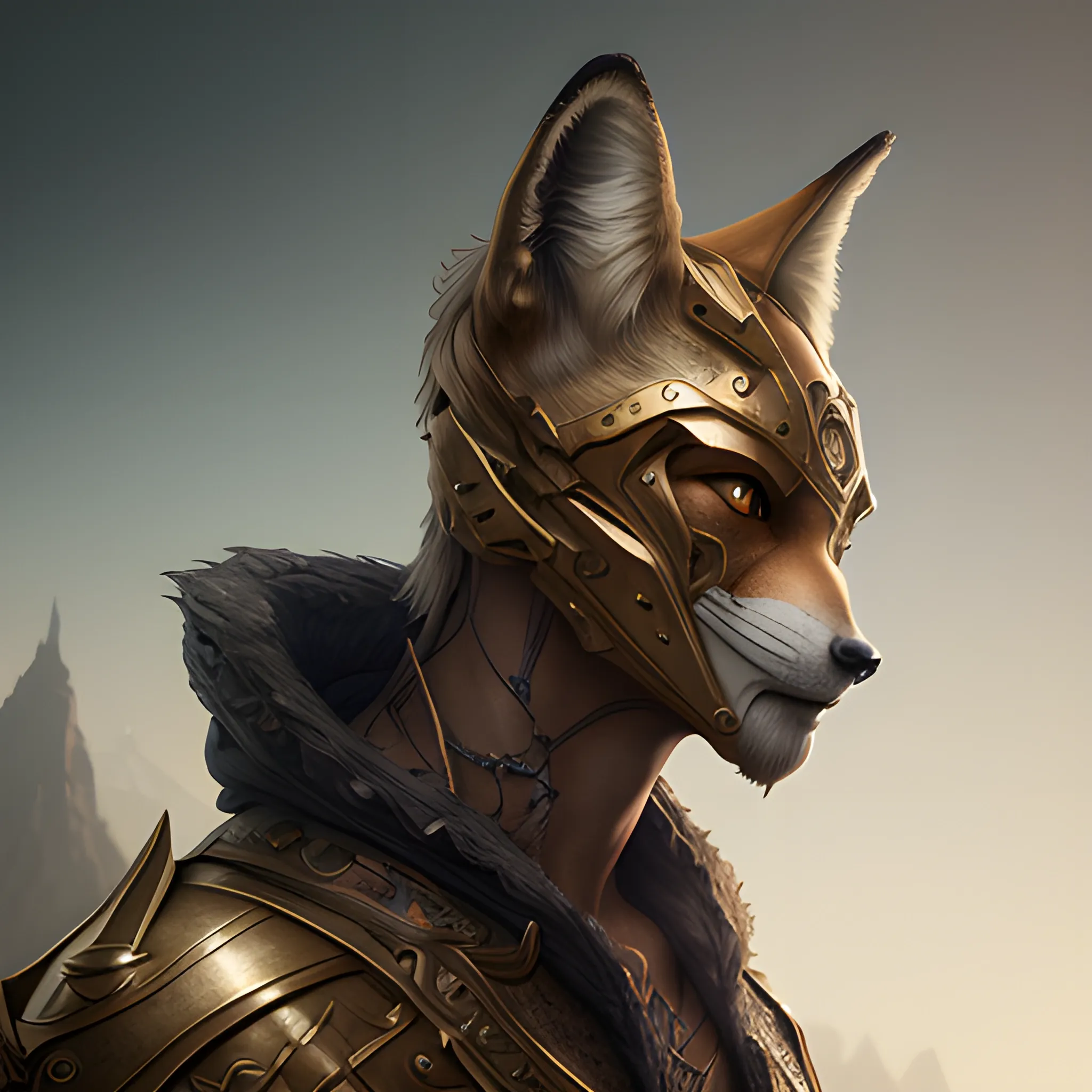 human with fox head, male, high fantasy, 8k, high resolution, high quality, photorealistic, hyperealistic, detailed, detailed matte painting, deep color, fantastical, intricate detail, splash screen, complementary colors, fantasy concept art, 8k resolution trending on Artstation Unreal Engine 5