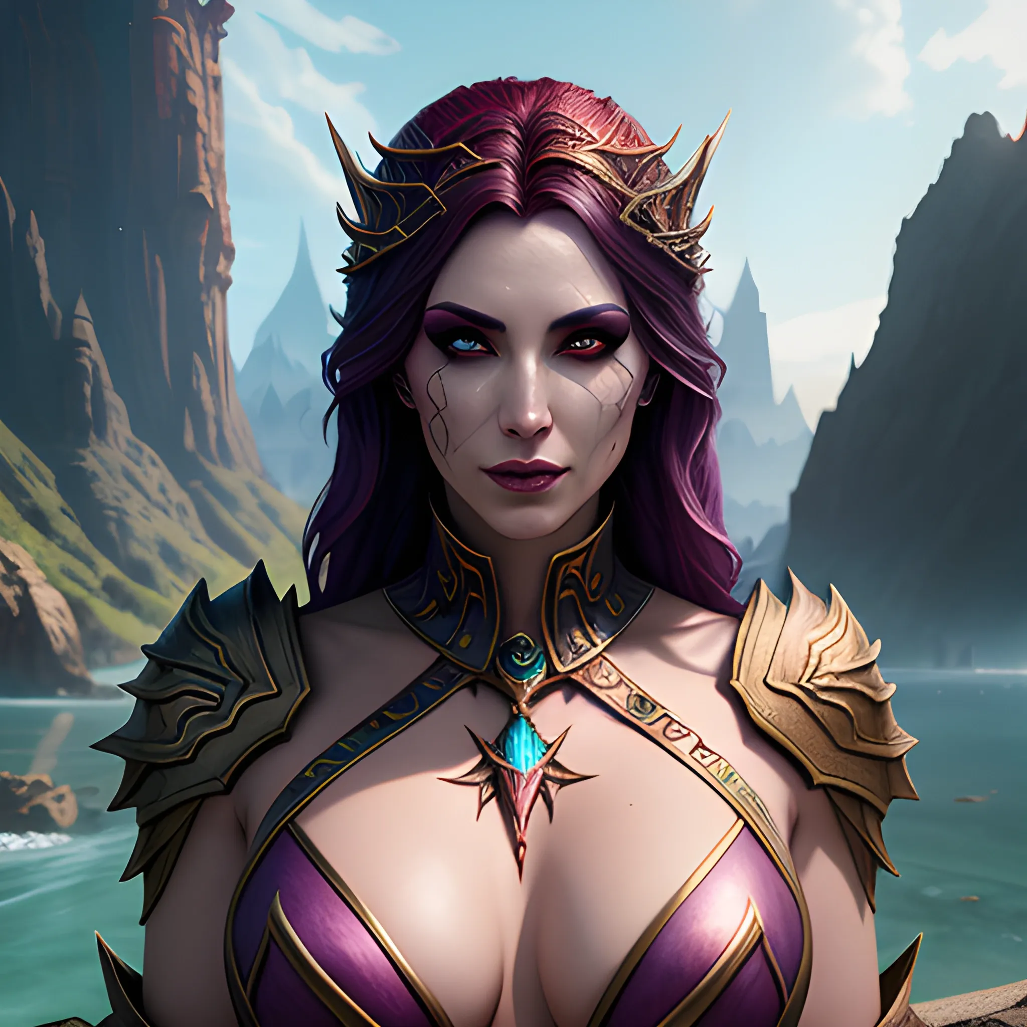 young sorceress, breasty, spell, magic, fire, water, elements, photorealistic, hyperrealistic, 8k, high resolution, high quality, detailed, detailed matte painting, deep color, fantastical, intricate detail, splash screen, complementary colors, fantasy concept art, 8k resolution trending on Artstation Unreal Engine 5