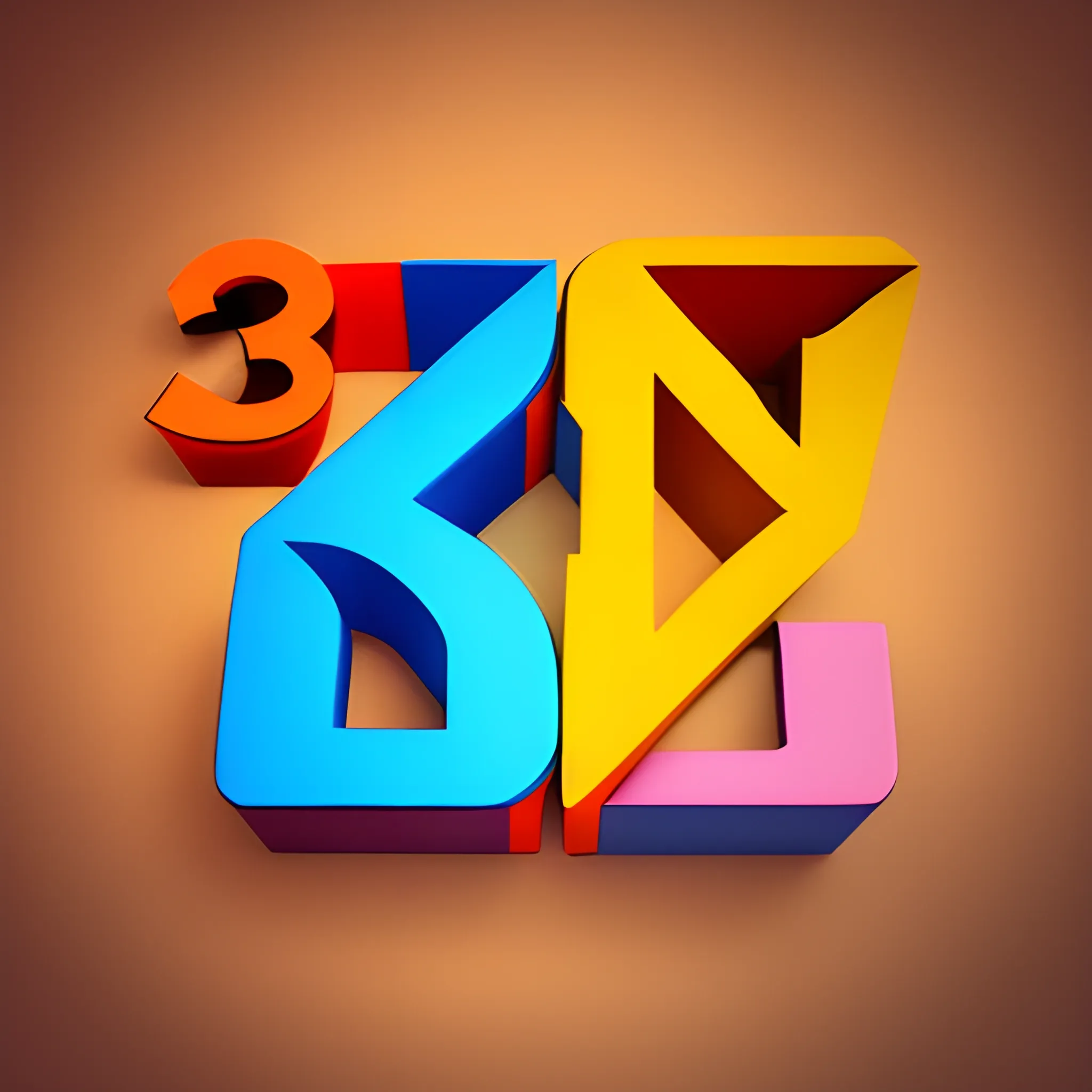 make art with using the letter K and the letter M in 3D style