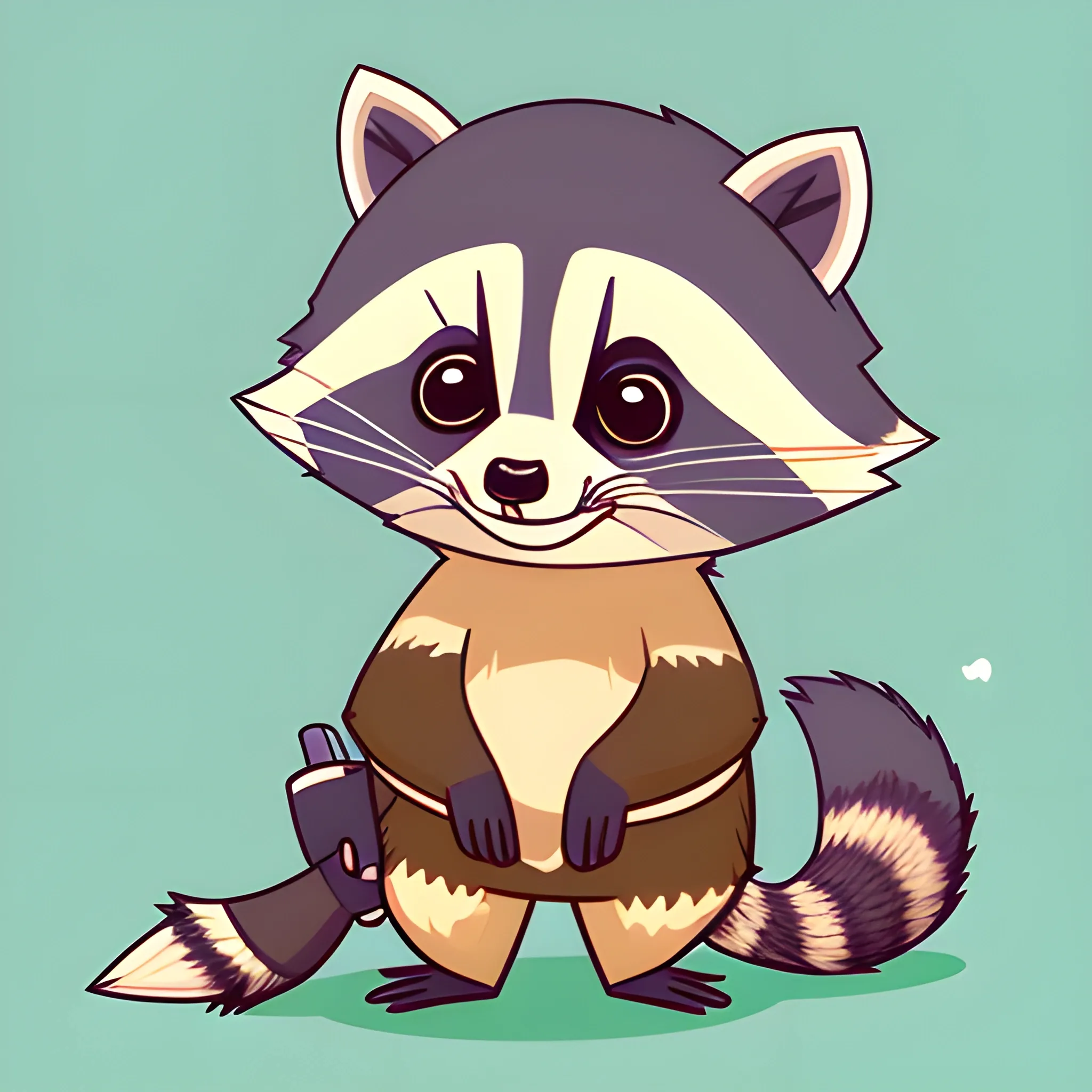 cute ilustration racoon - Arthub.ai