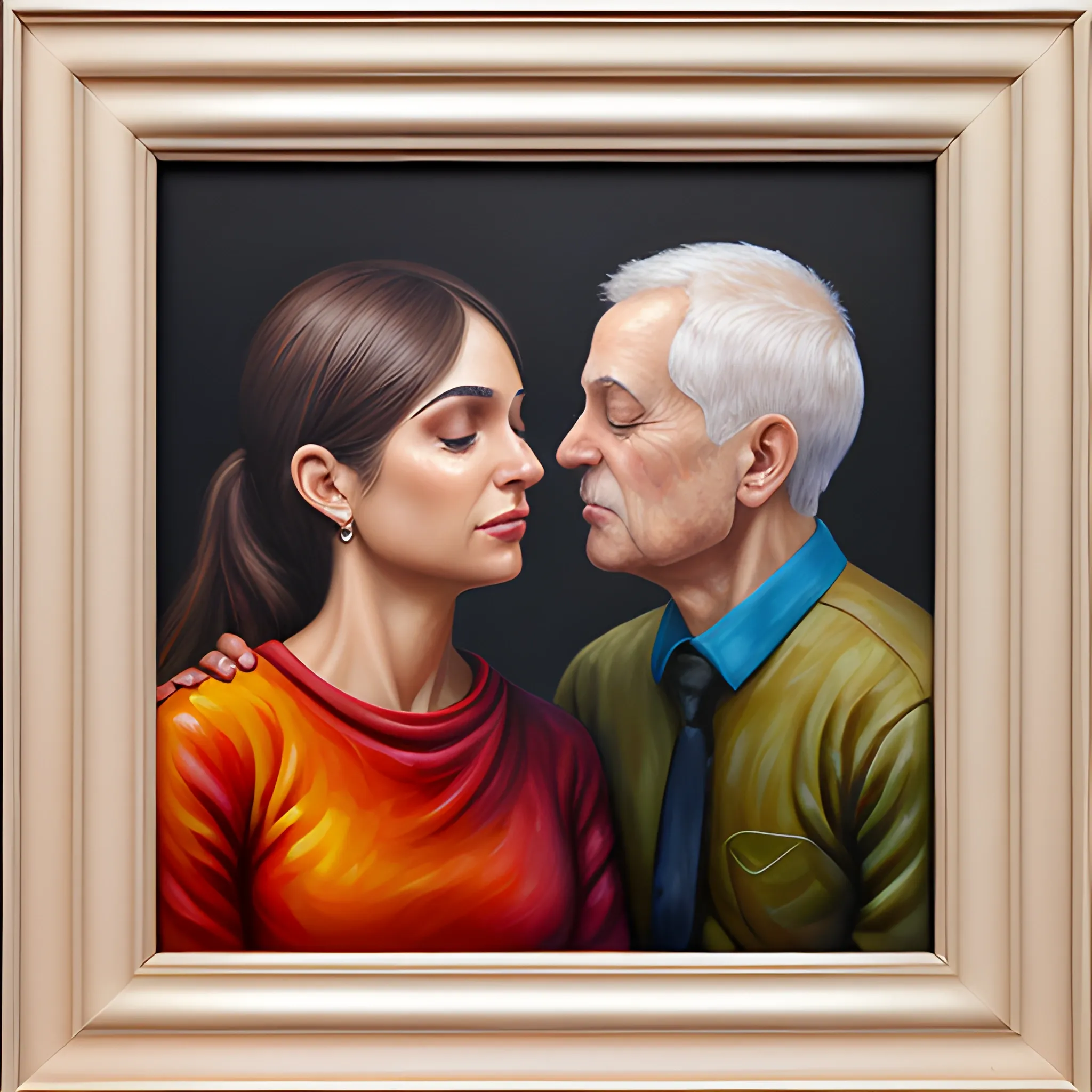 applying emotional intelligence in personal relationships with images that include empathy, assertive communication and comprehension skills, 3D, Oil Painting