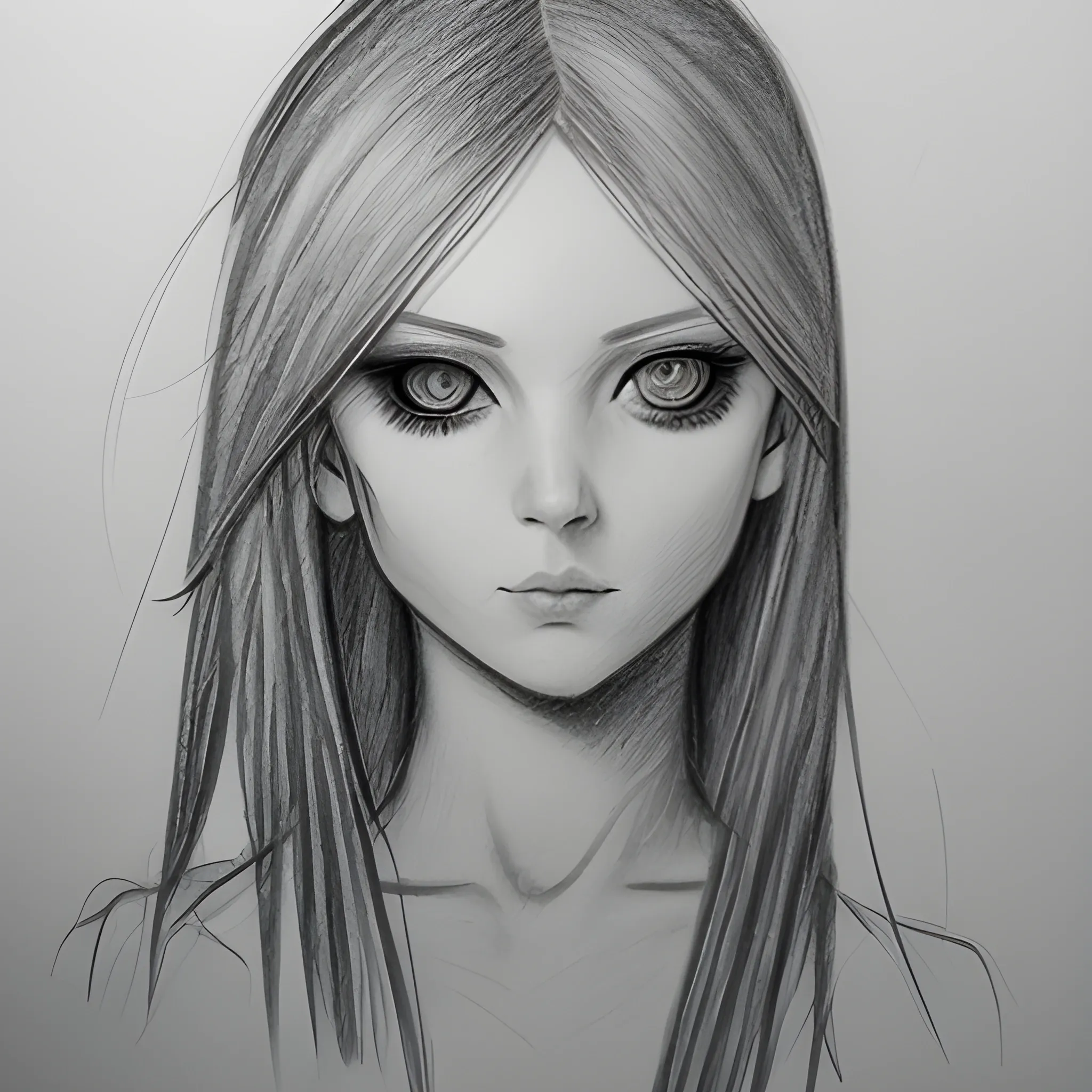 Pencil Sketch, only eyes, seductive, woman - Arthub.ai