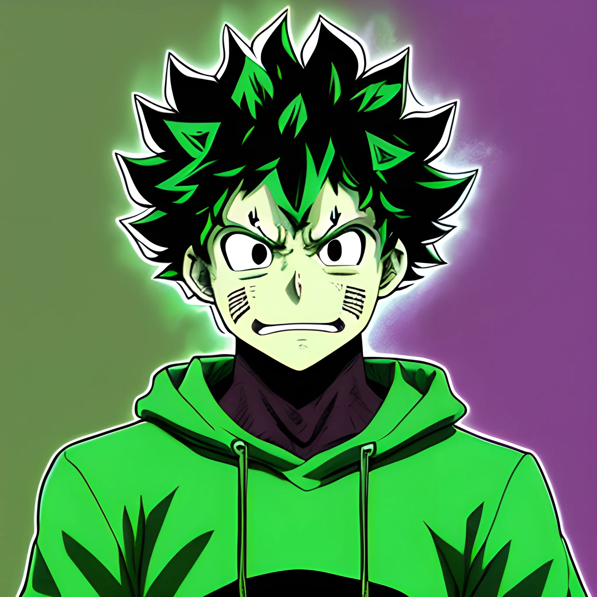 , Trippy izuku midoriya , black and Green with rage - Arthub.ai