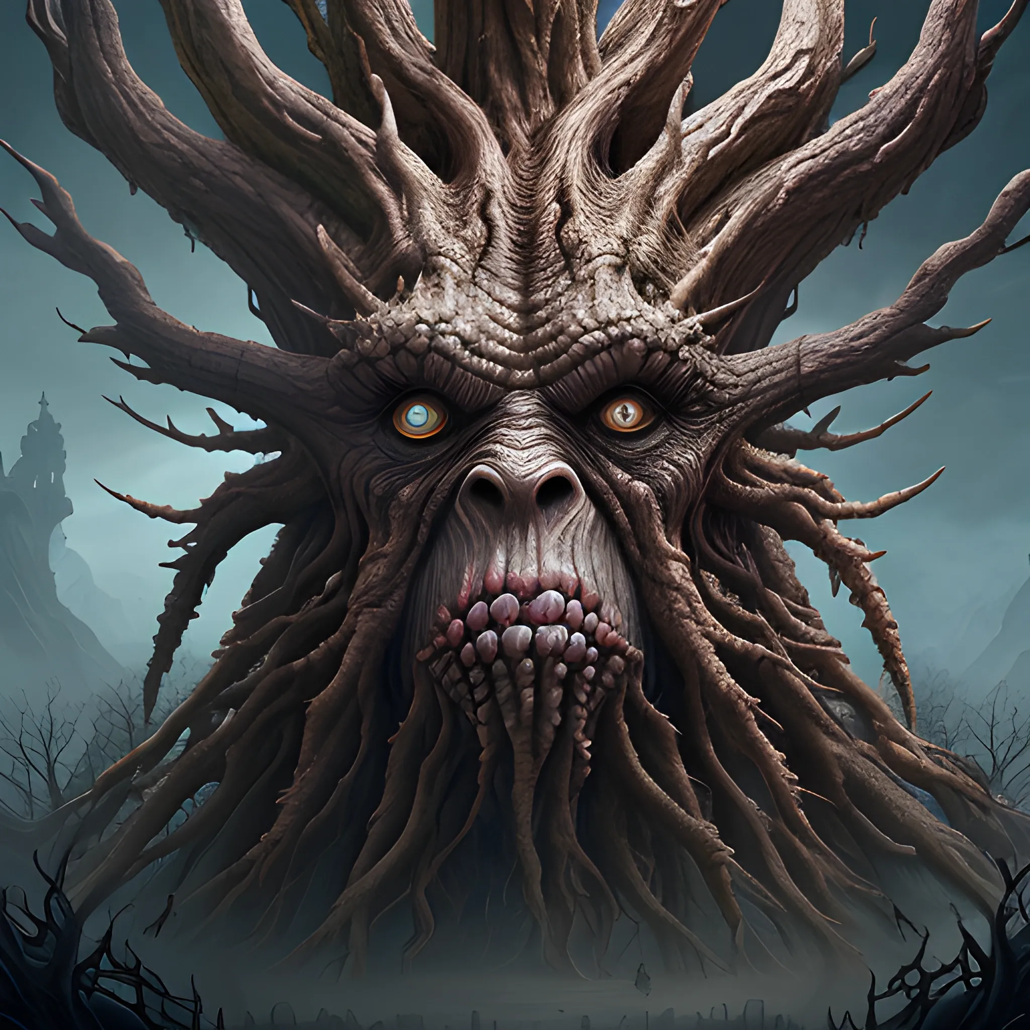 tree monster, high fantasy, 8k, high resolution, high quality, i ...