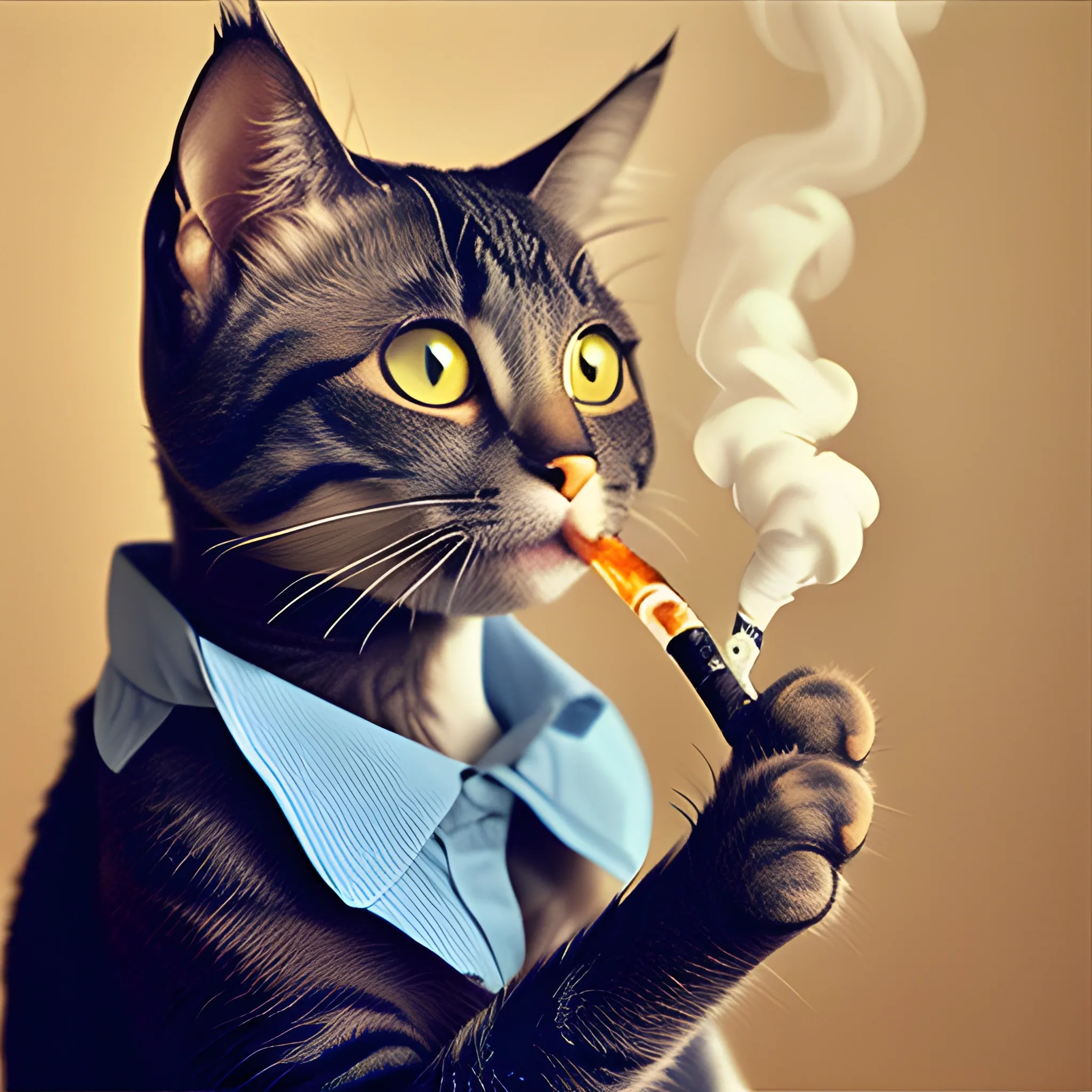 Cat smoking - Arthub.ai
