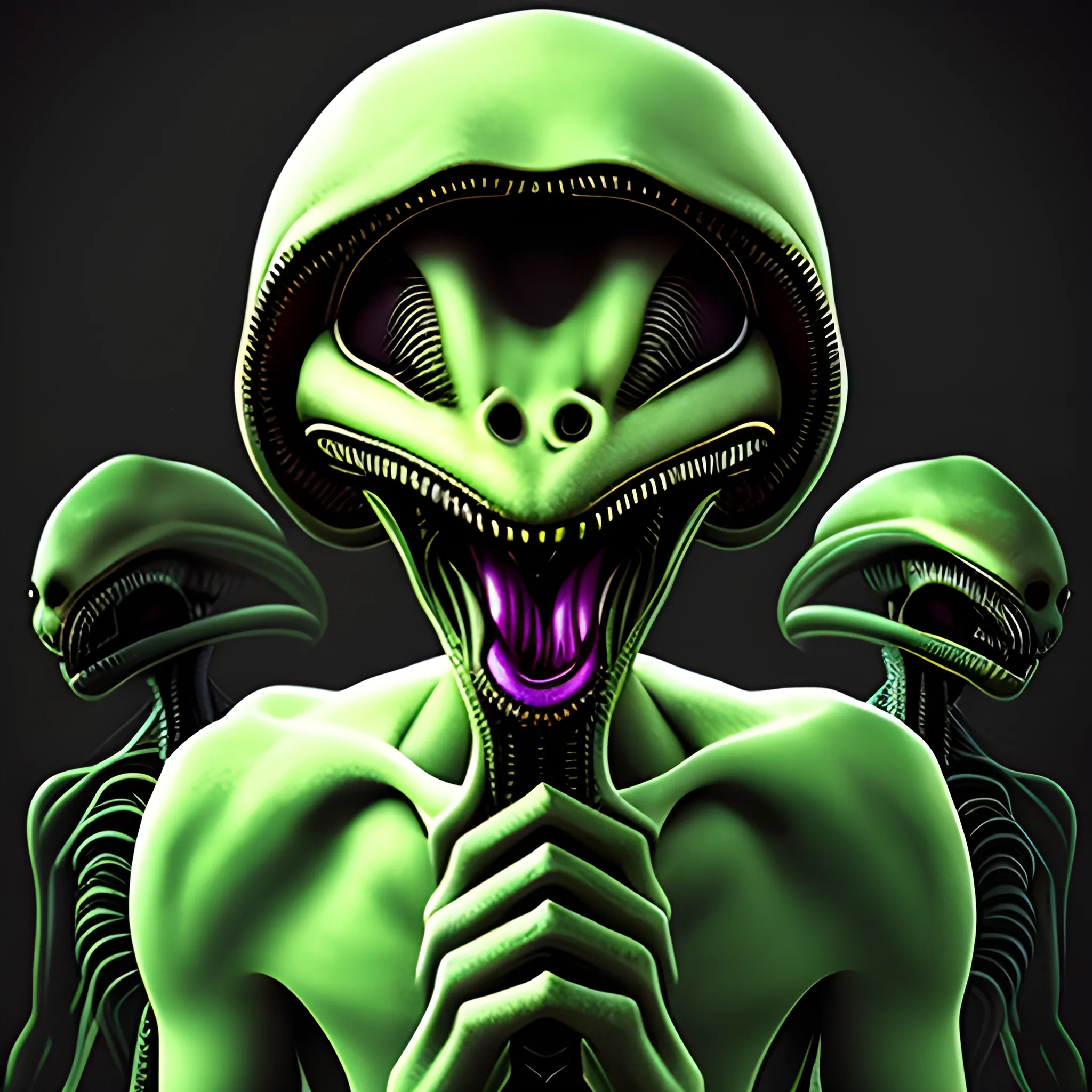 Alien eating people 