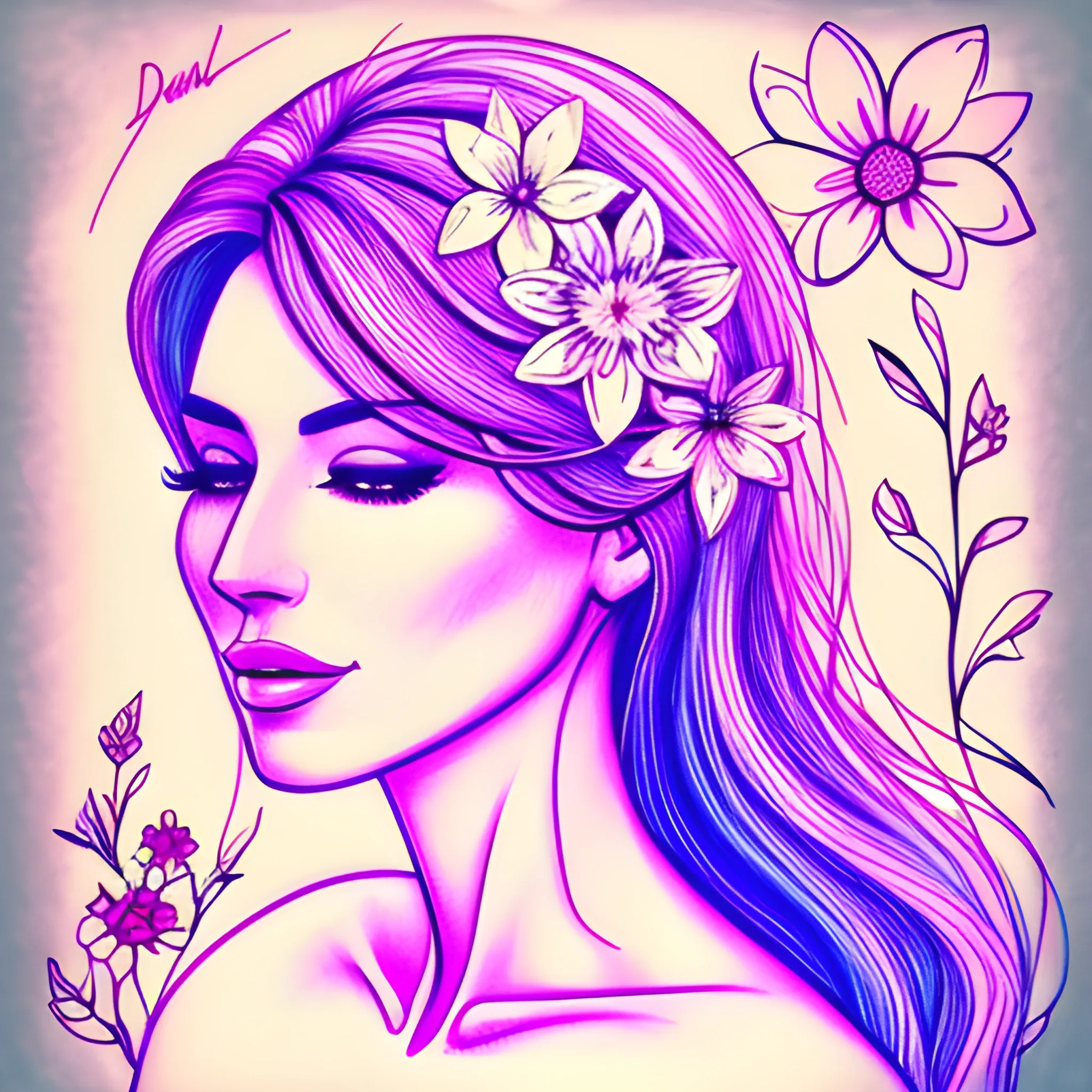 Beautiful Drawing With Flowers And Colors Background, Hard Coloring  Pictures Background Image And Wallpaper for Free Download