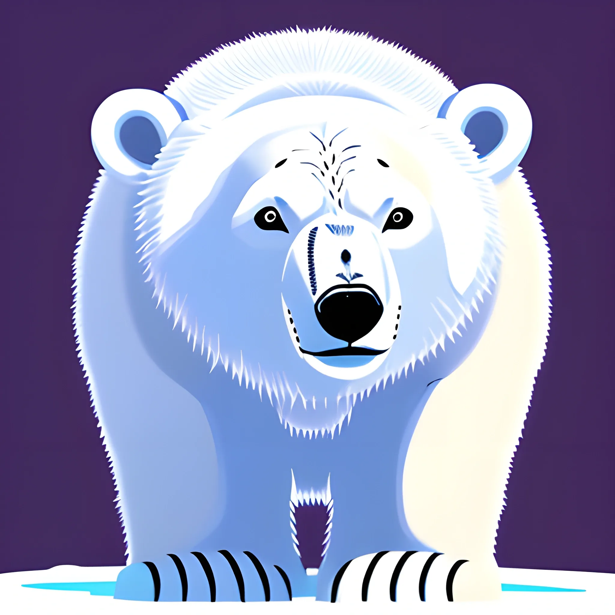 polar bear, Cartoon，furry